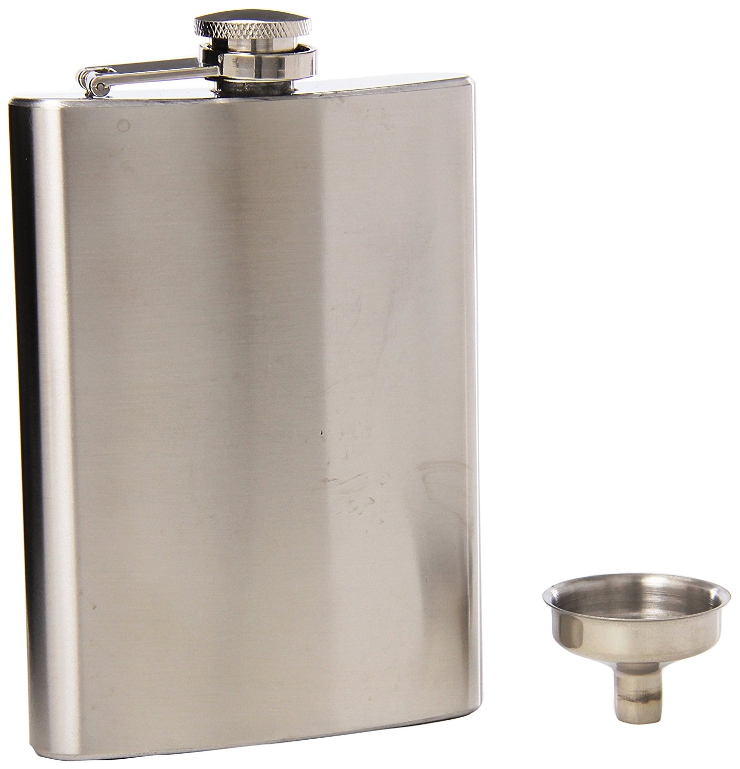 Amazon.com | Oggi 8-Ounce Stainless Steel HIP Flask with Filling ...