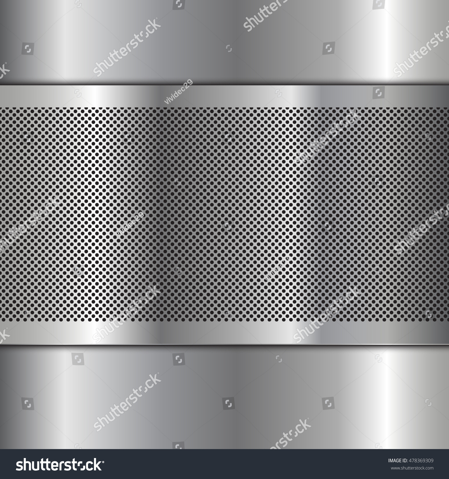 Stainless Steel Metal Plate Perforated Background Stock Photo (Photo ...