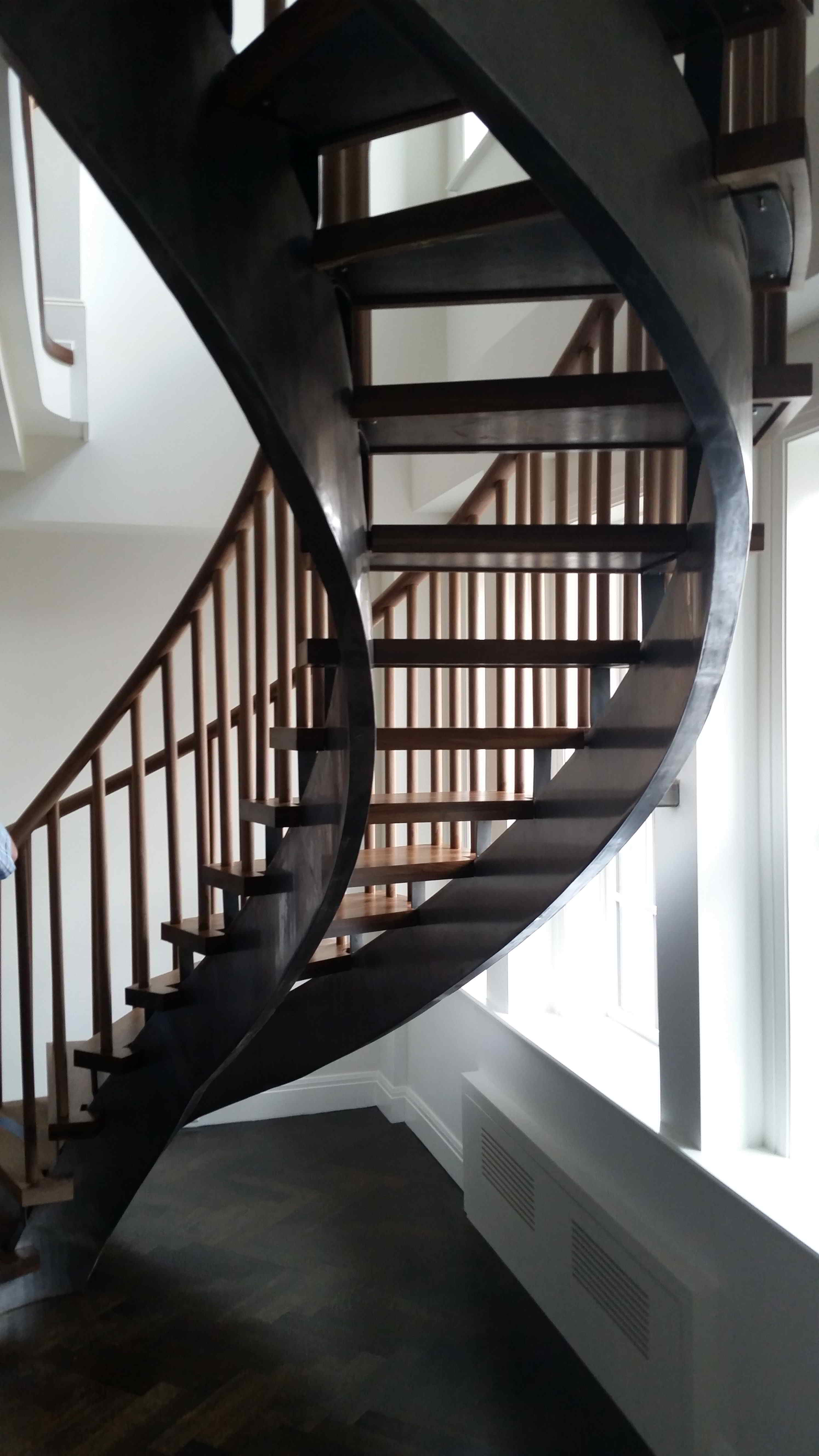 Curved Stairs & Circular Staircases in CT & NYC | Acadia Stairs