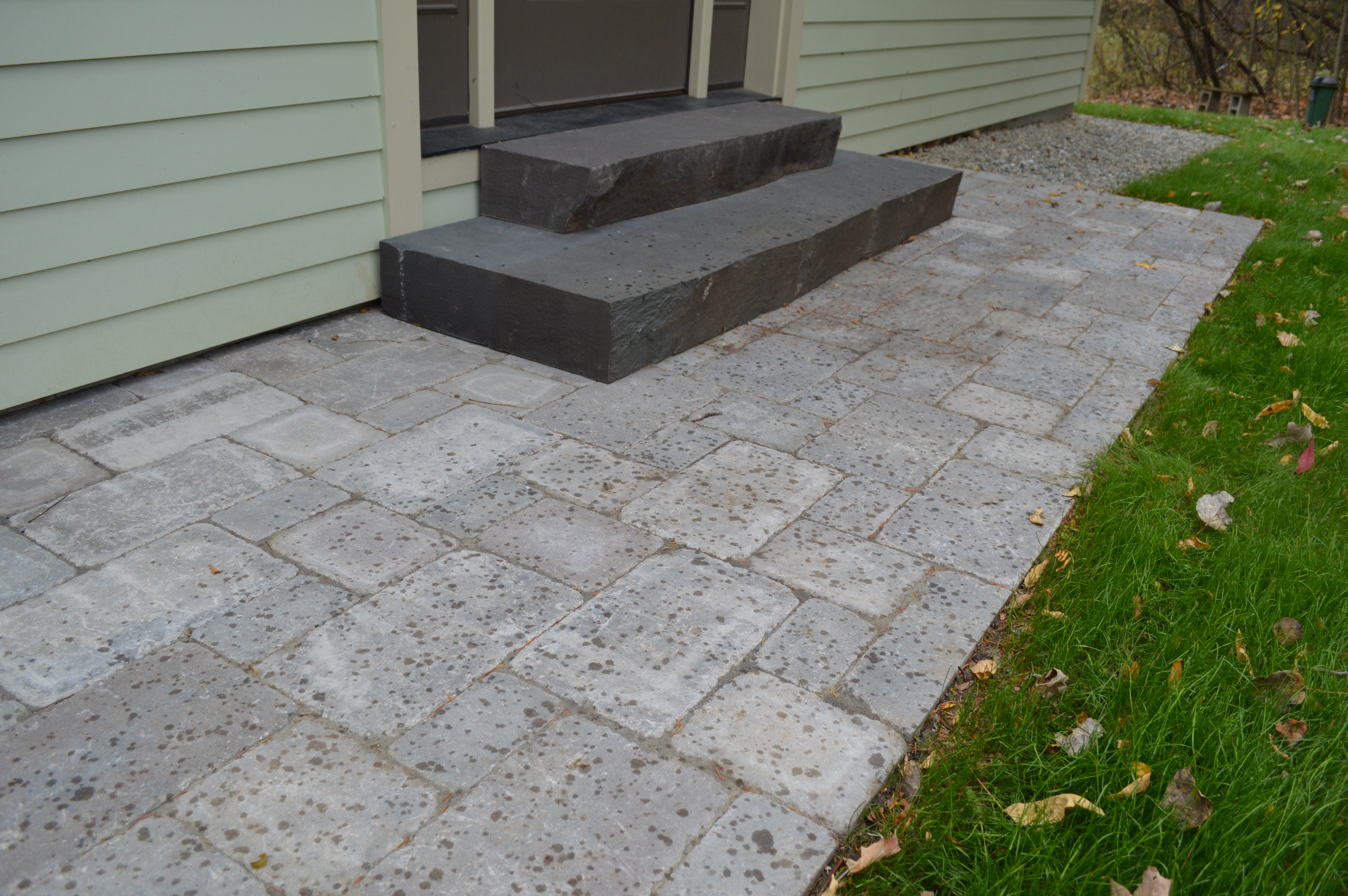 Paver Apron, Walkways, and Stone Stairs | Vermont Landscaping Design ...