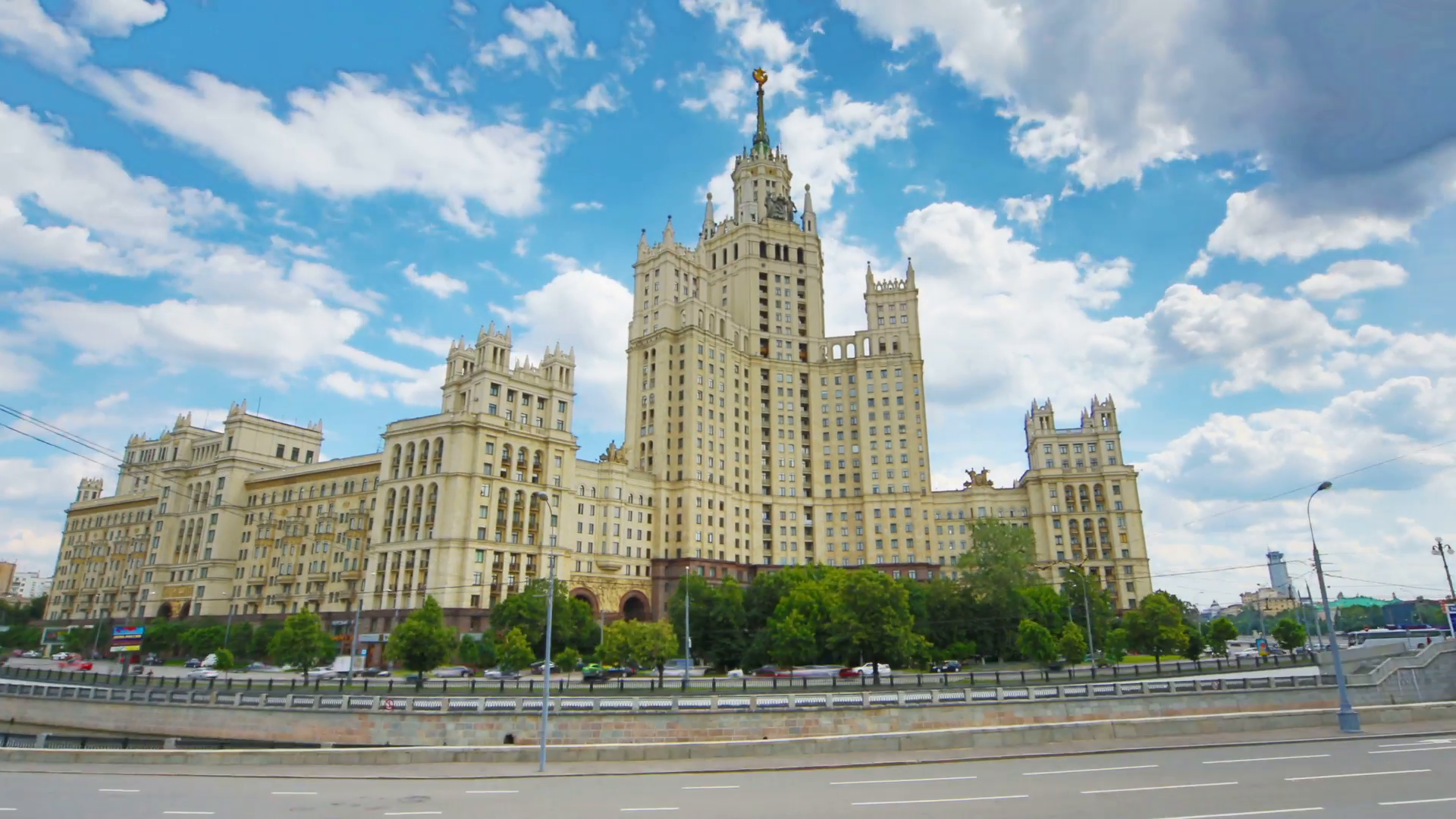 Stalin skyscraper stands at intersection of two highways on ...