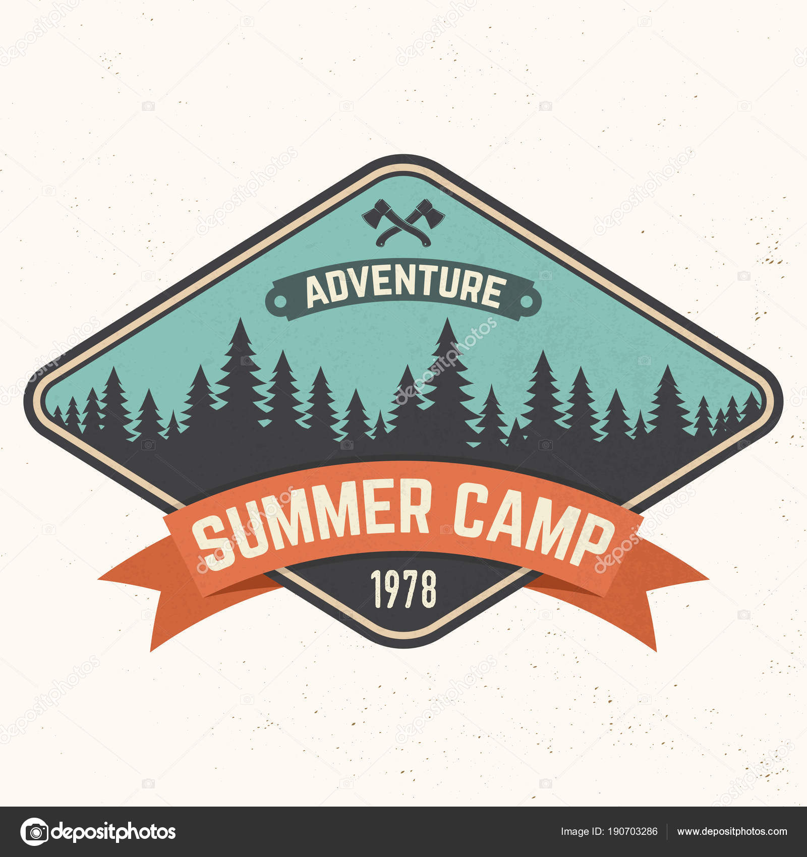 Summer camp patch. Vector illustration. Concept for shirt or logo ...