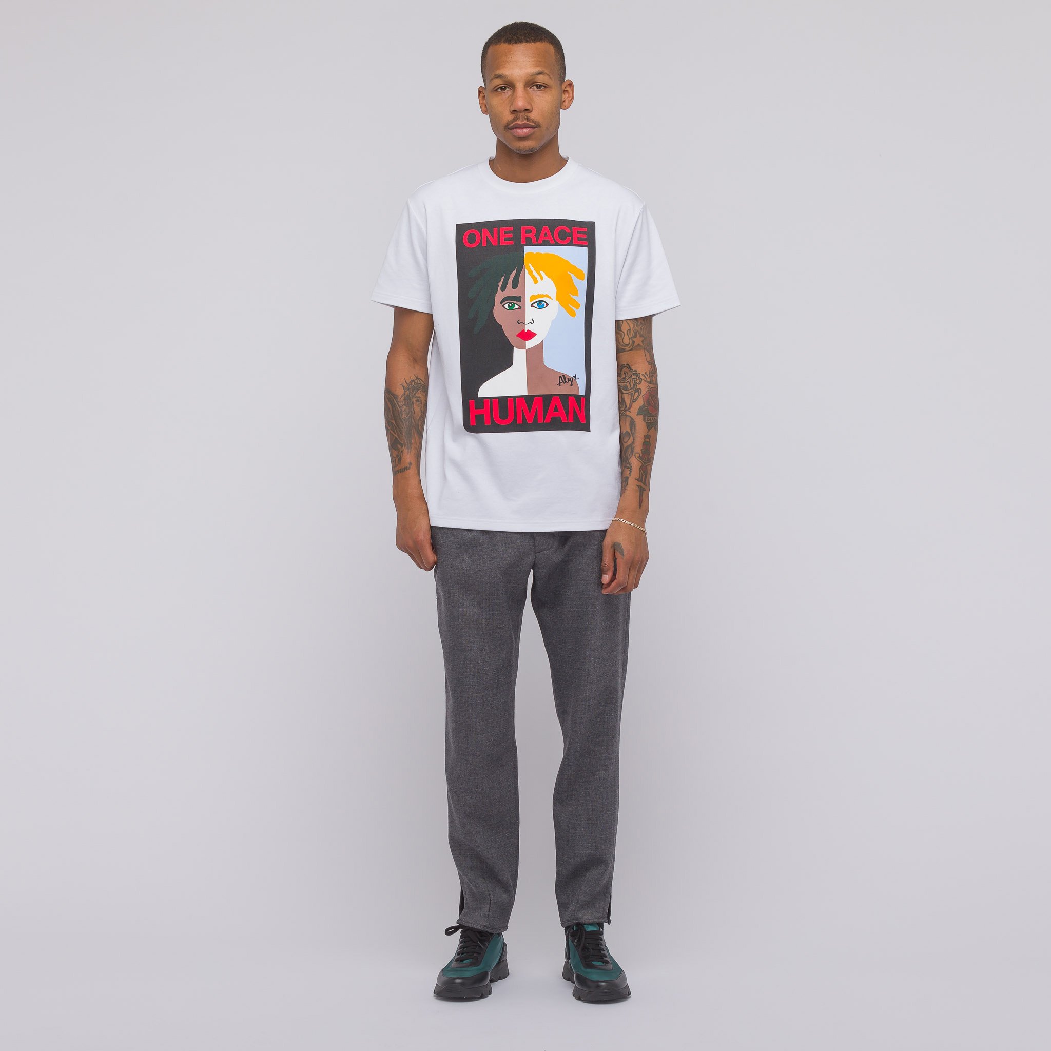 Alyx Studio One Race Human T-Shirt in White | Notre