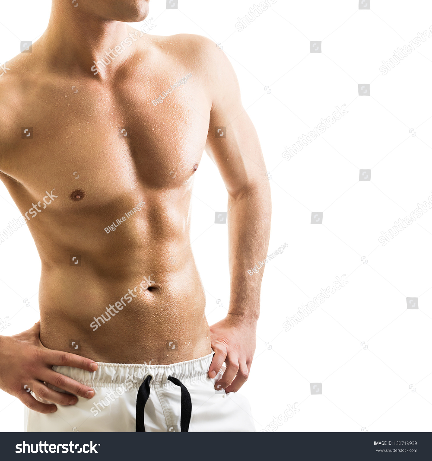 Handsome Shirtless Young Man Stock Photo 132719939 - Shutterstock