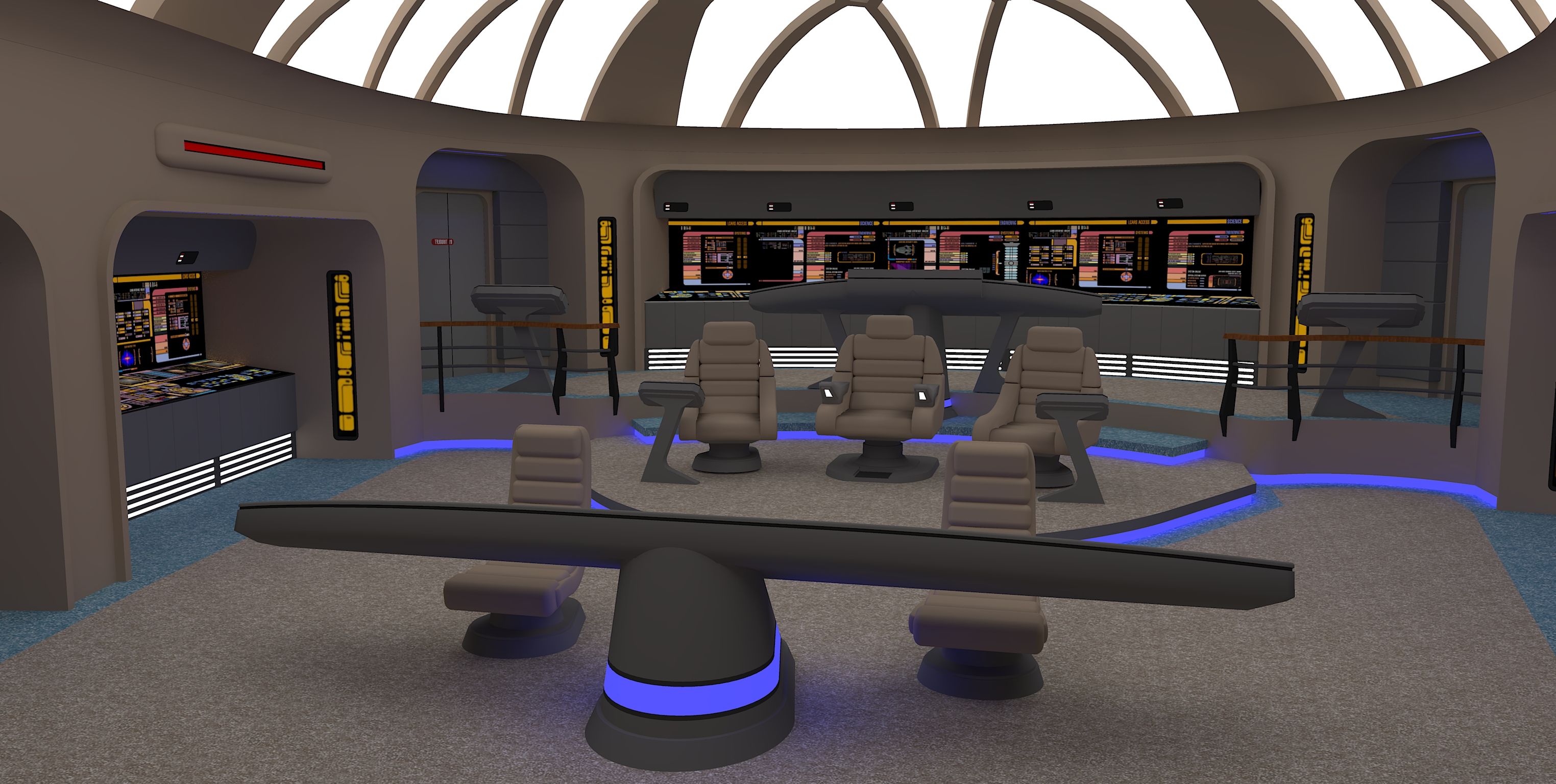 Star Trek Bridge Concept 1: Normal alert by calamitySi on DeviantArt ...
