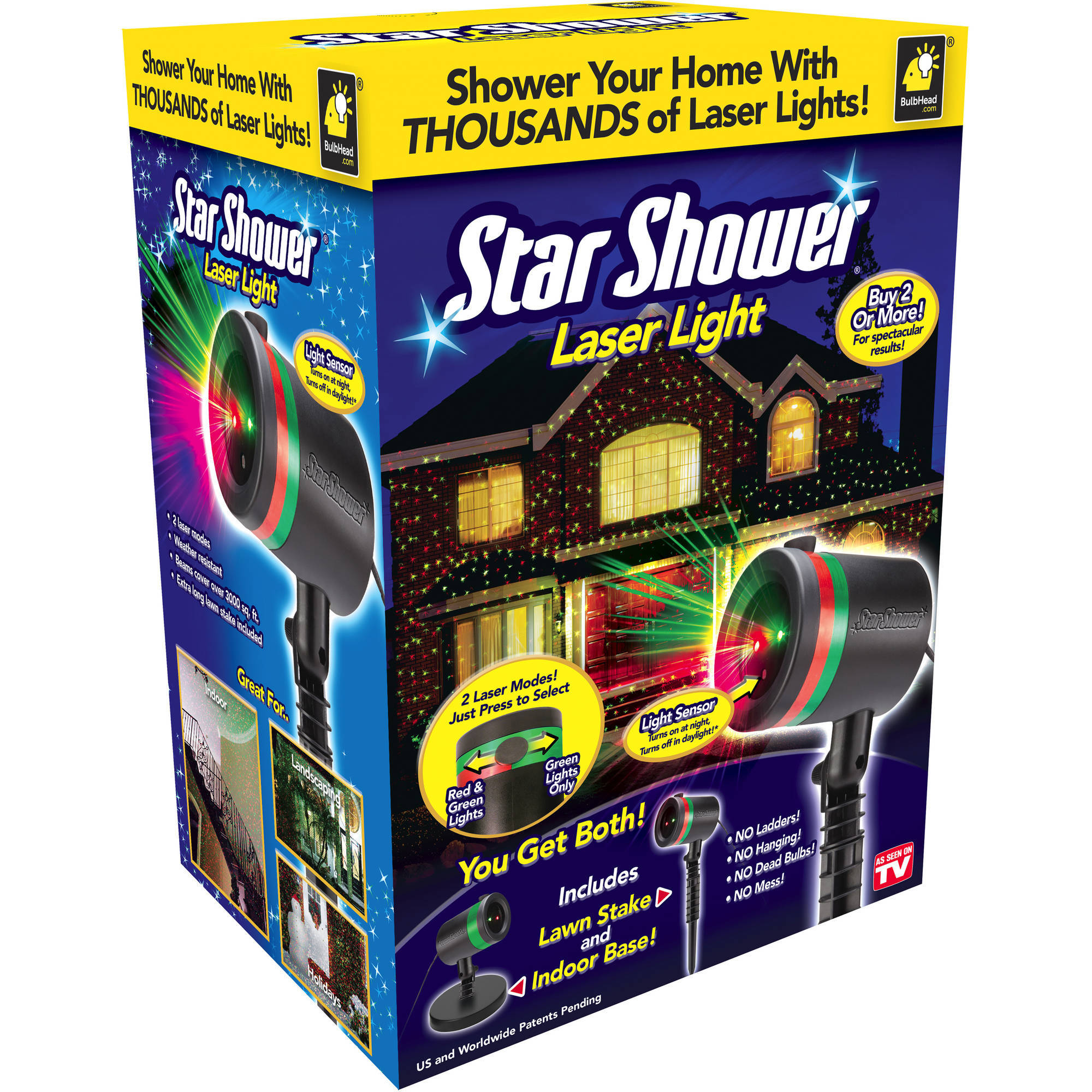 As Seen On TV Outdoor Light Decoration Star Shower Laser Light Show ...