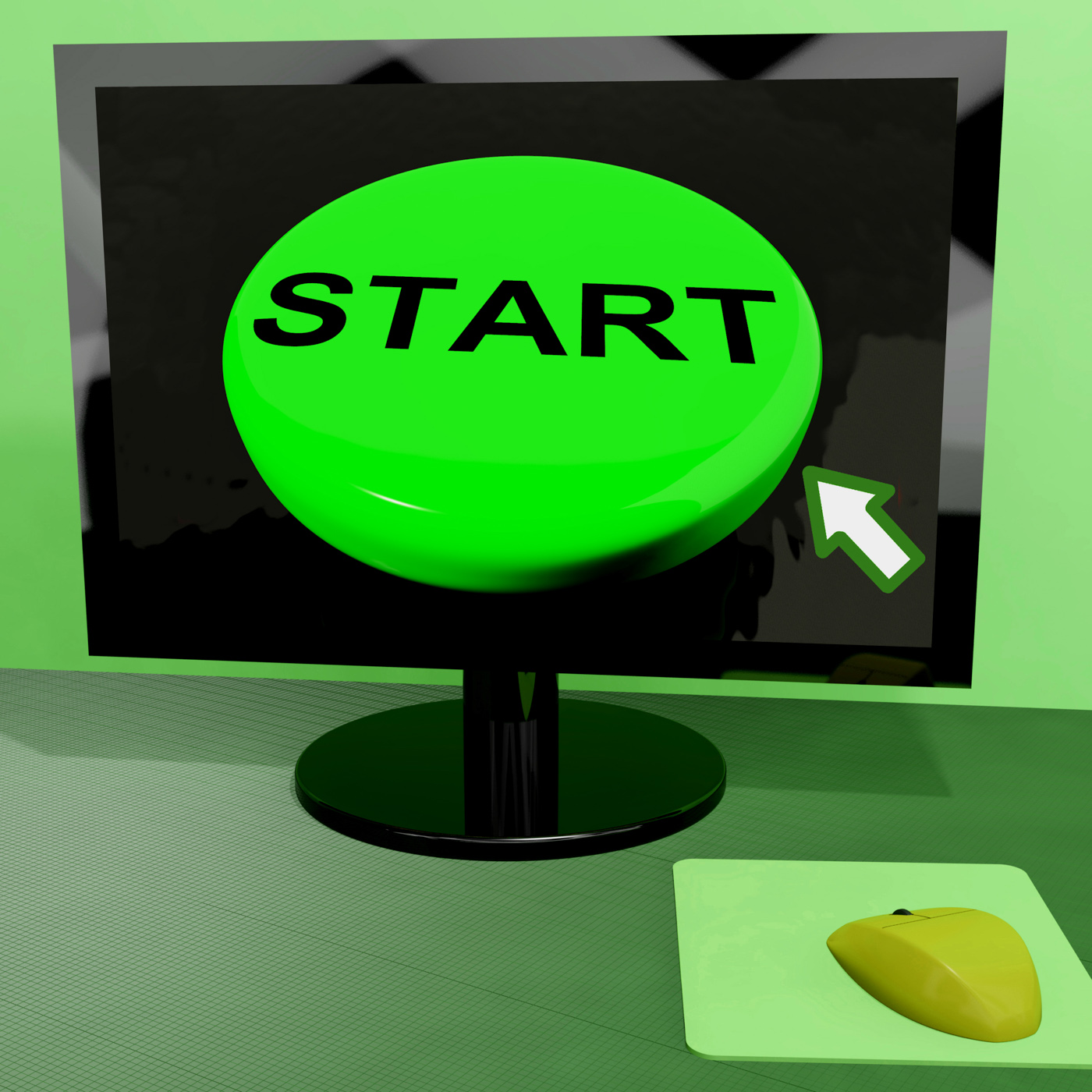 Start Button On Computer Shows Control Or Activating, Activate, Begin, Button, Computer, HQ Photo