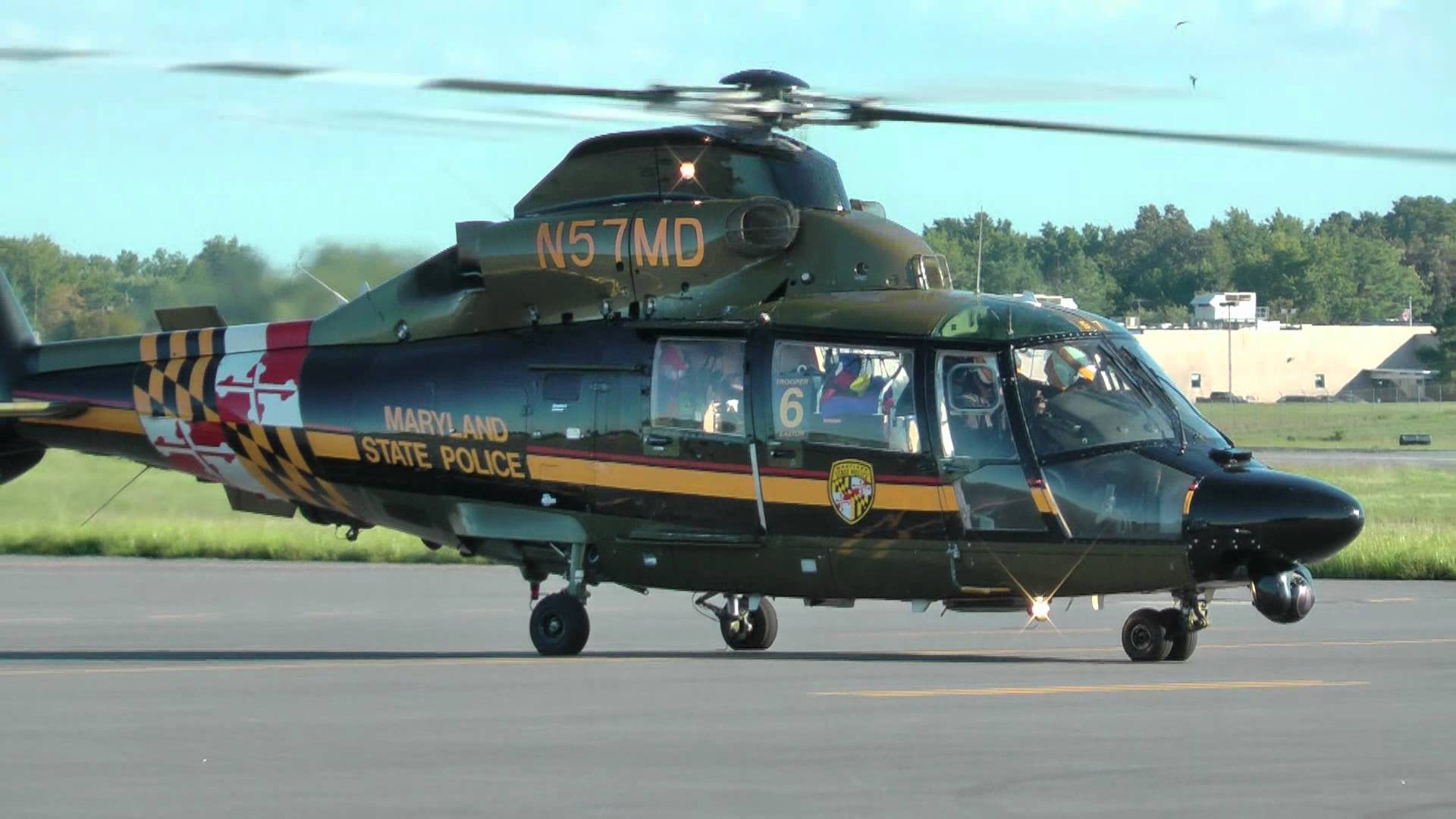 Maryland State Police Helicopter Aerospatiale Dauphine at Easton, Md ...