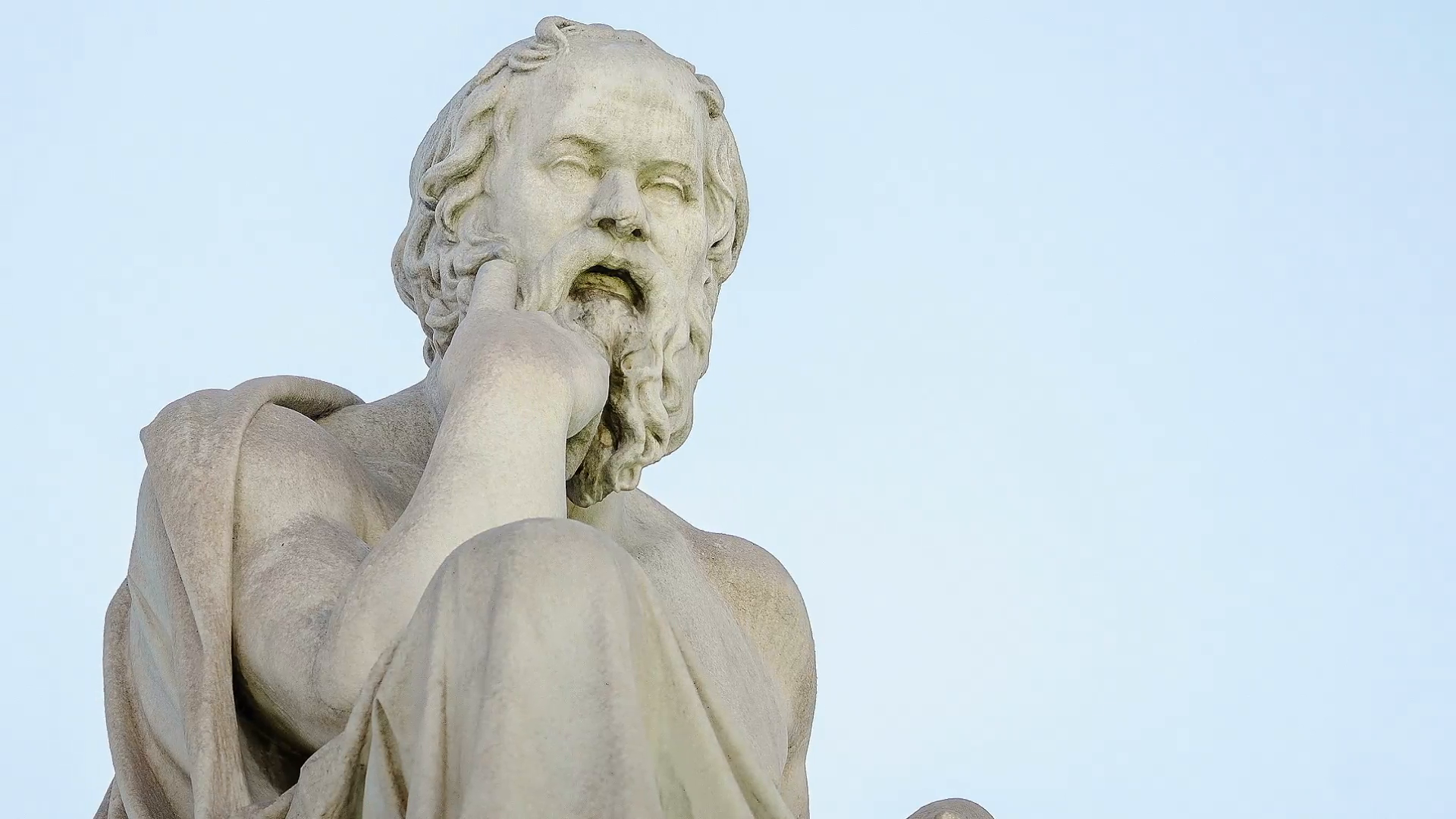 Closeup Marble Statue of the Ancient Greek Philosopher Socrates on ...