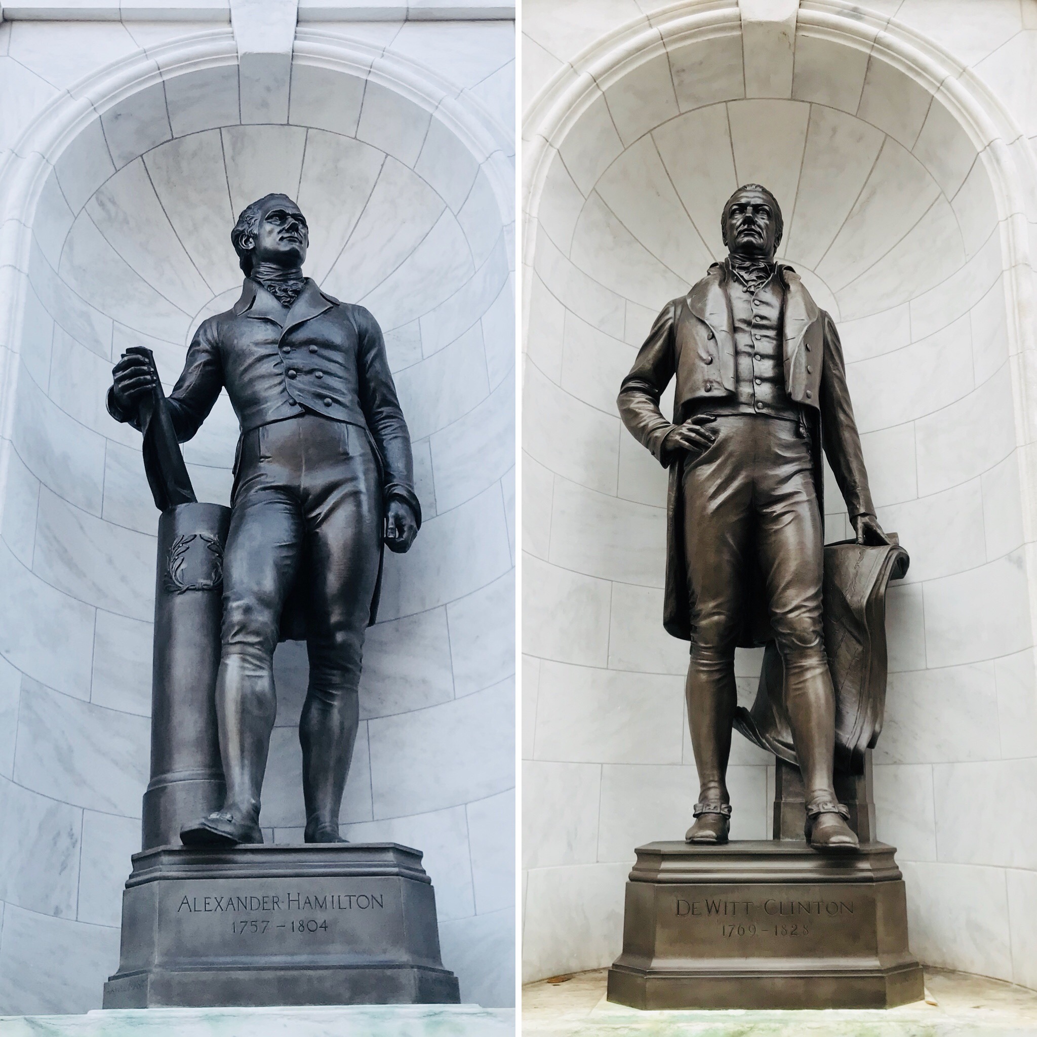 Alexander Hamilton and DeWitt Clinton Statues Conservation | Museum ...