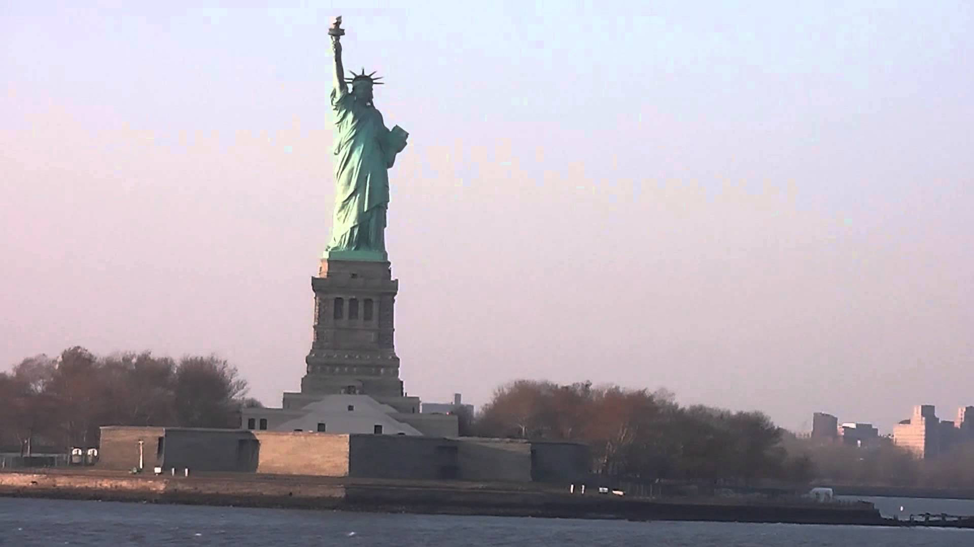Statue of Liberty View from Staten Island Ferry - YouTube