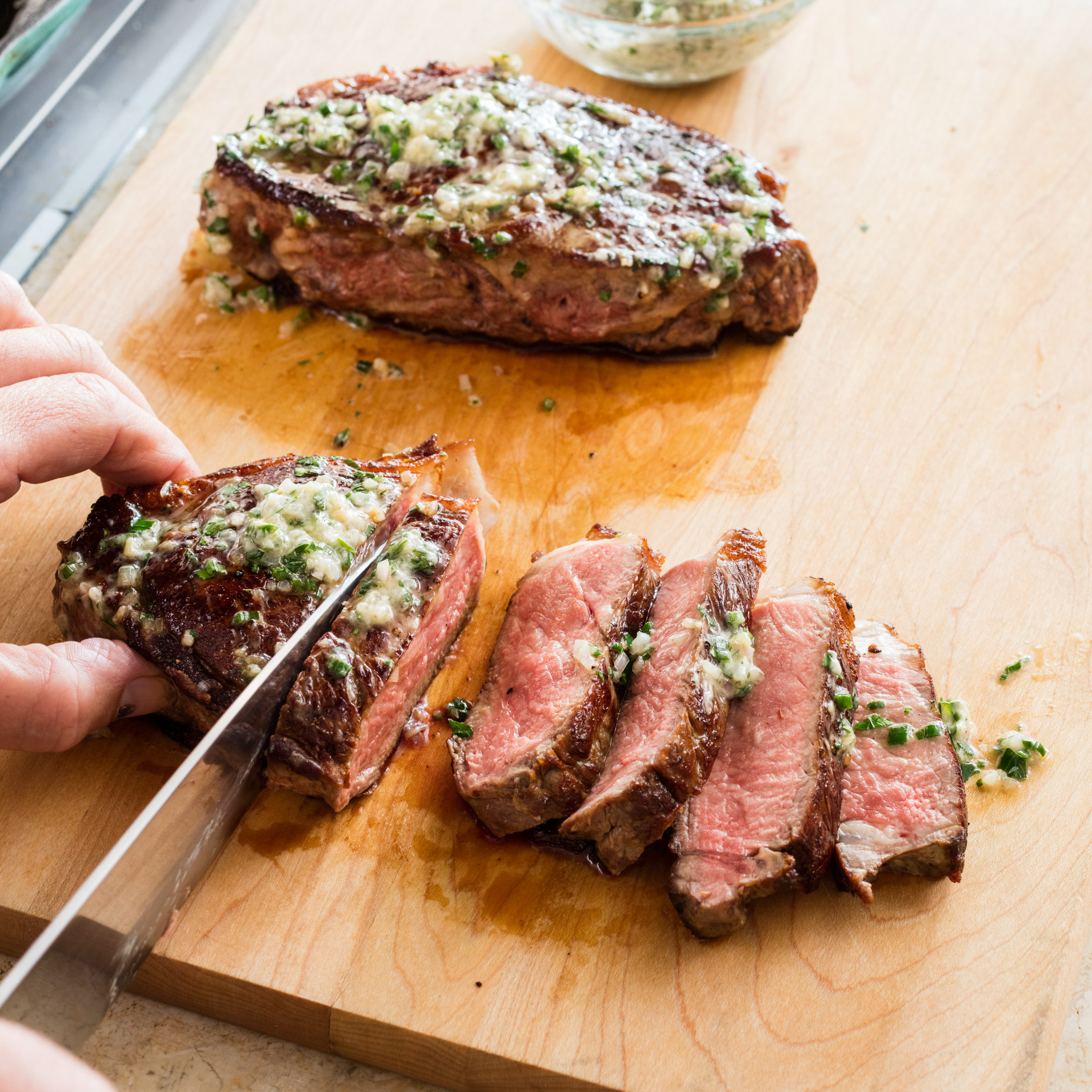 Cast Iron Steaks with Herb Butter | America's Test Kitchen
