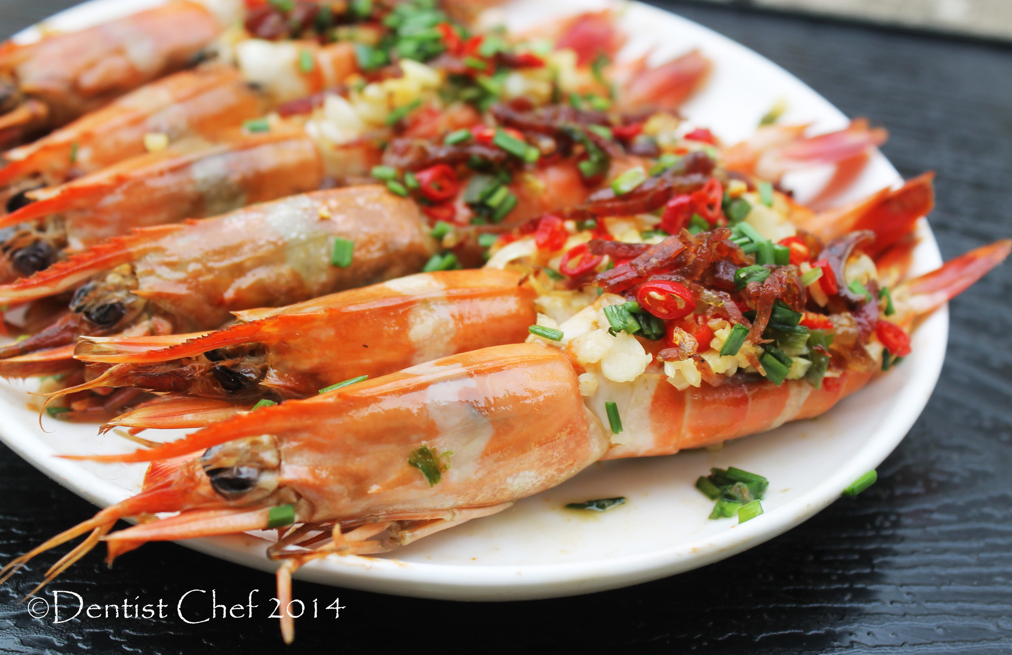 how to steam prawn with garlic | DENTIST CHEF