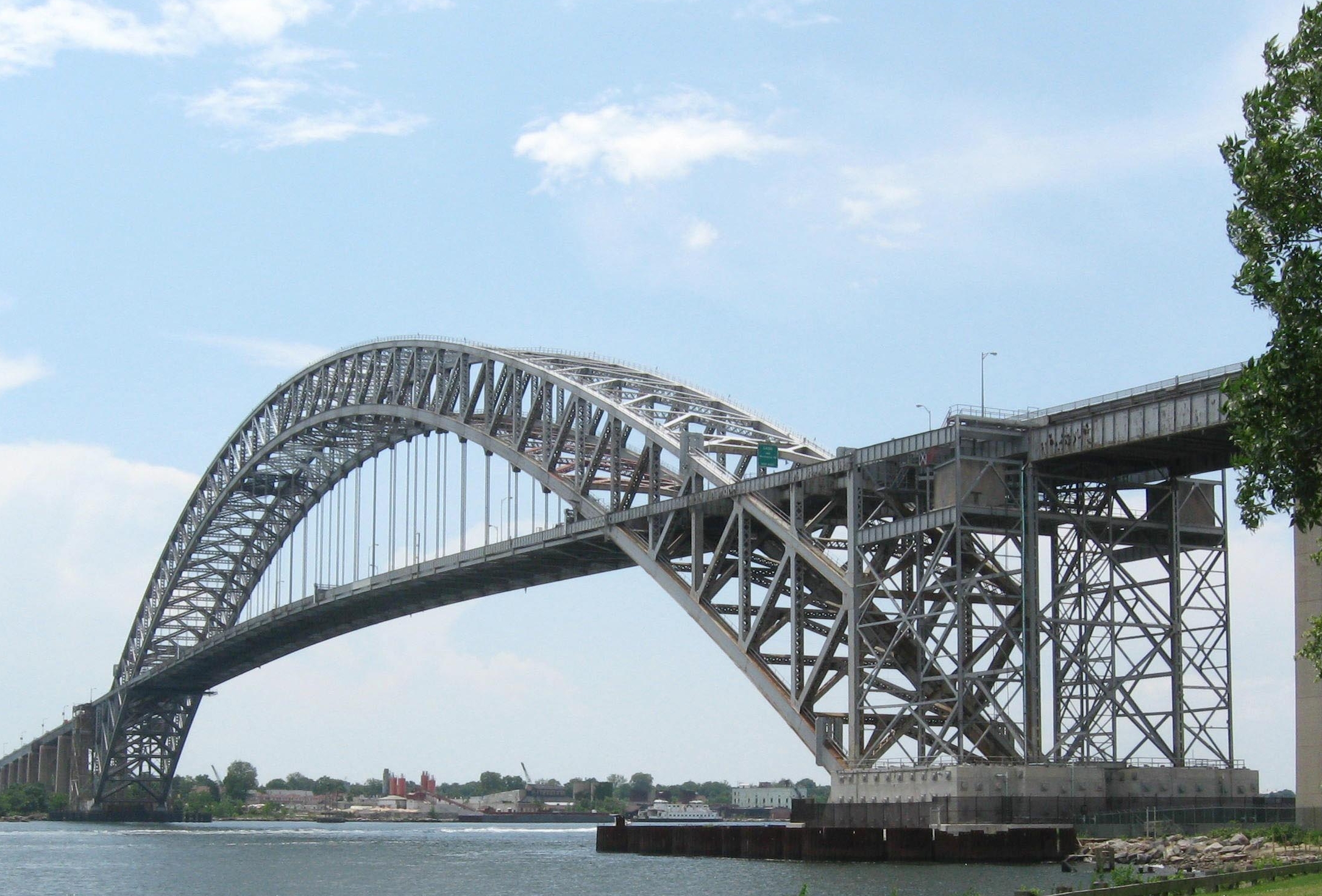 Steel arch bridge photo