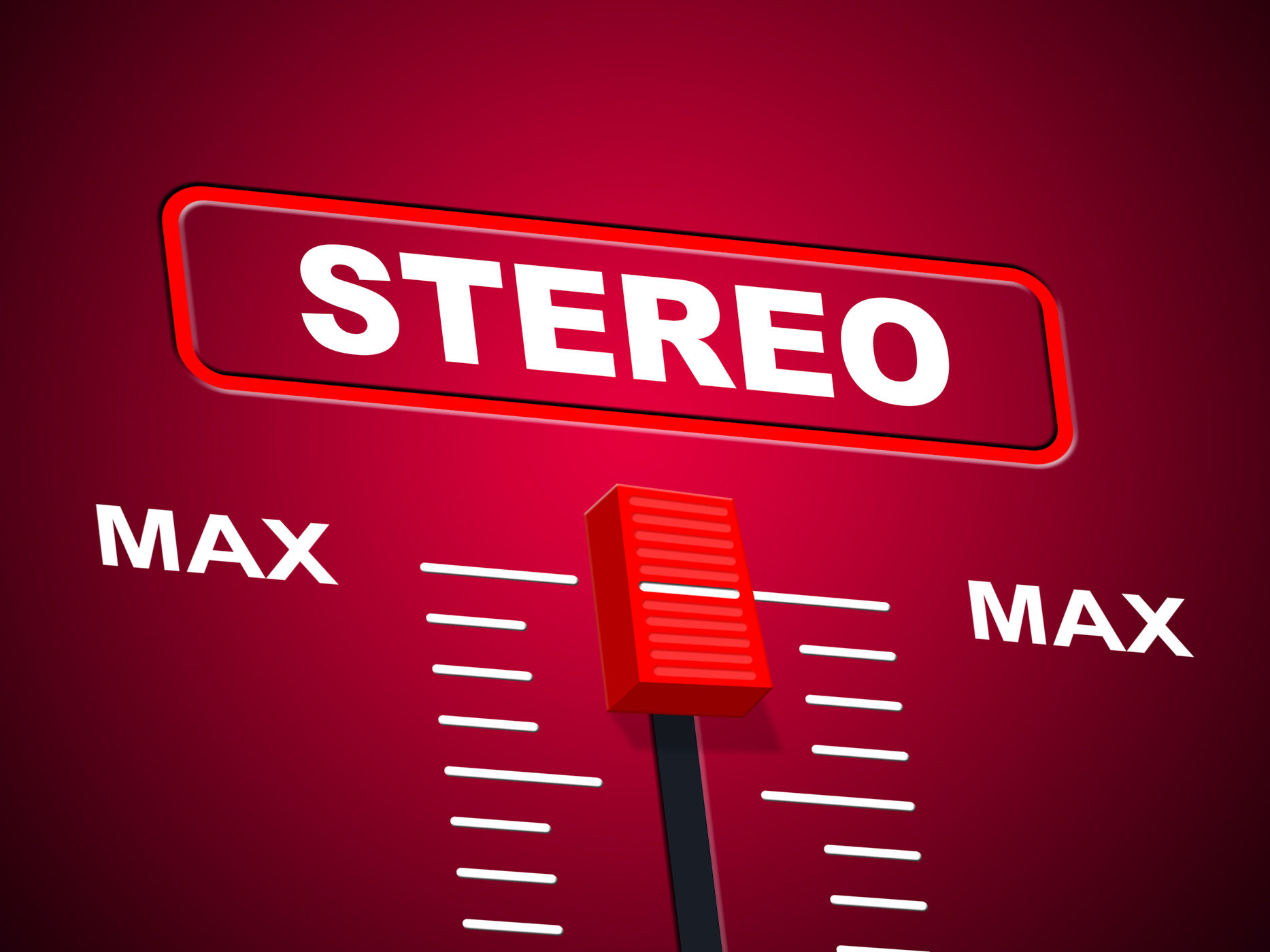Stereo music represents sound track and acoustic photo
