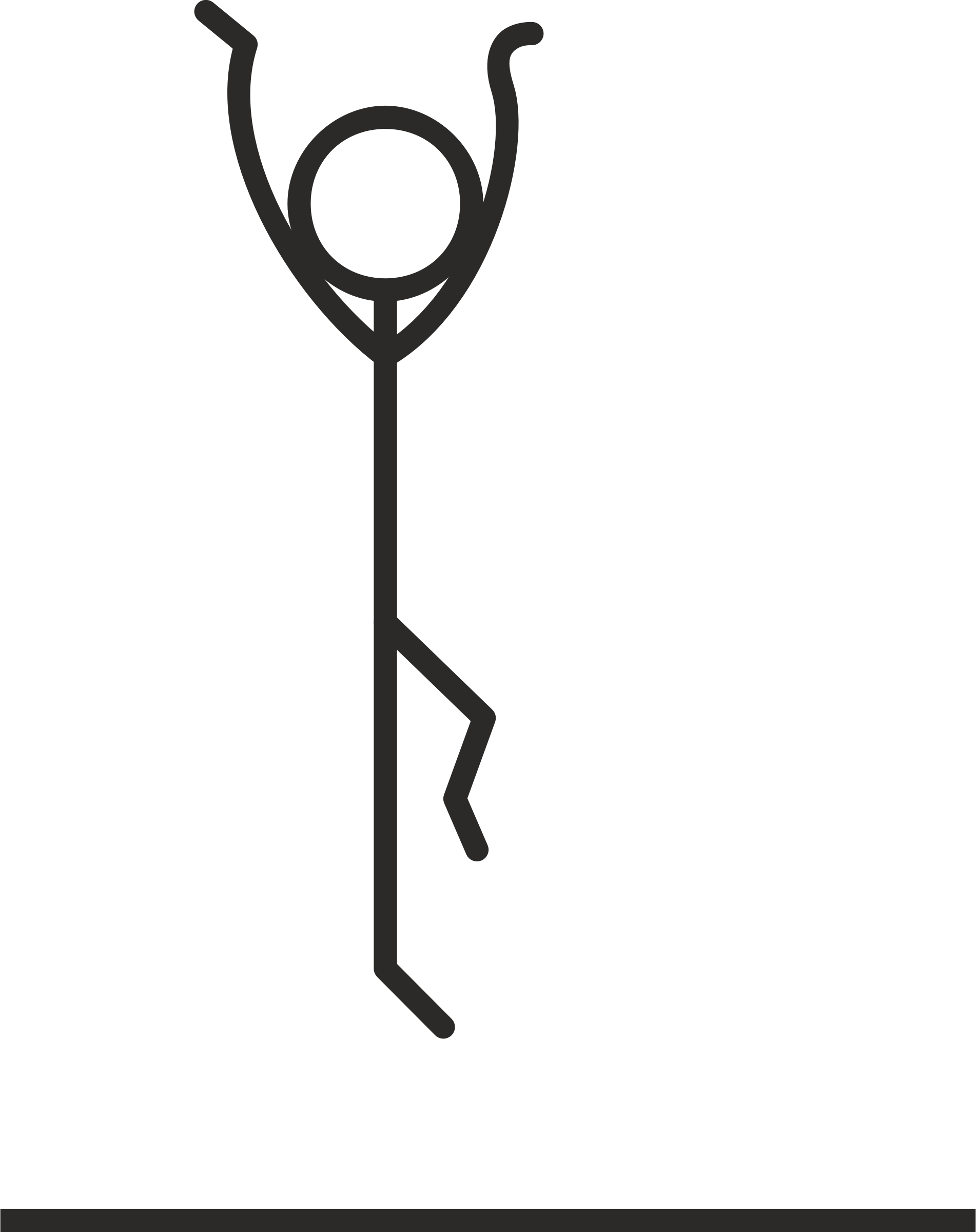 Clipart - Stick figure jumping