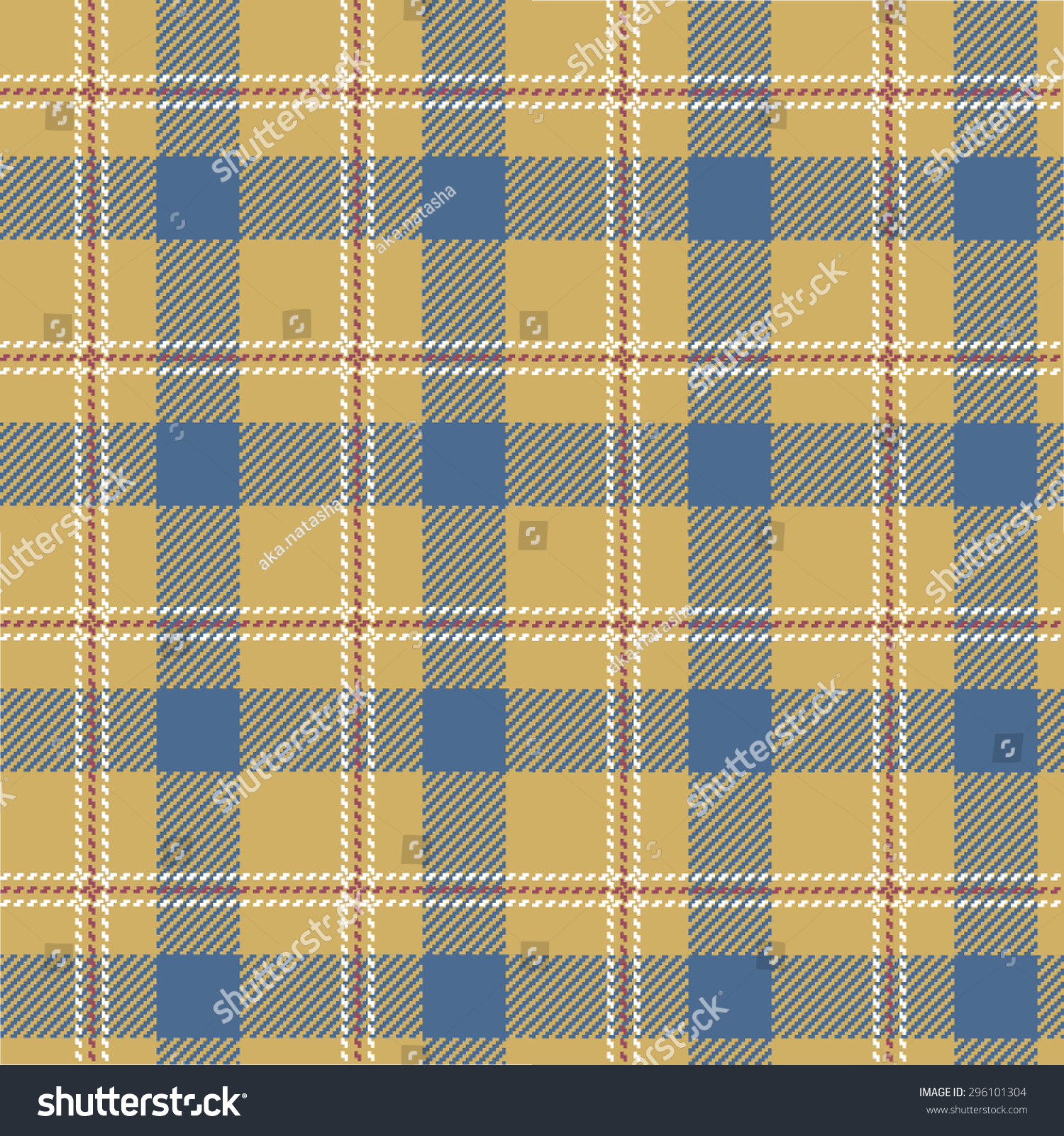 Checked Stitched Plaid Seamless Repeating Fabric Stock Vector ...