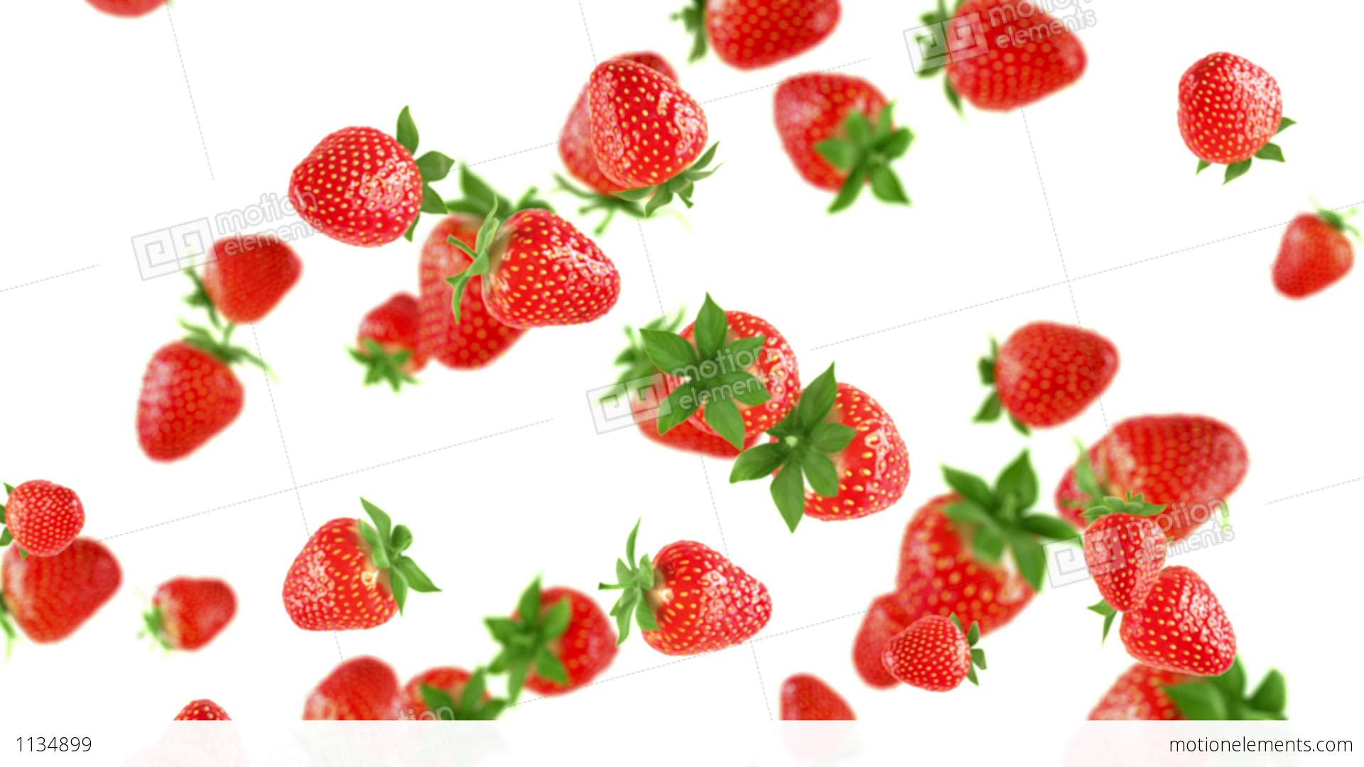 Falling Strawberries Stock Animation | 1134899