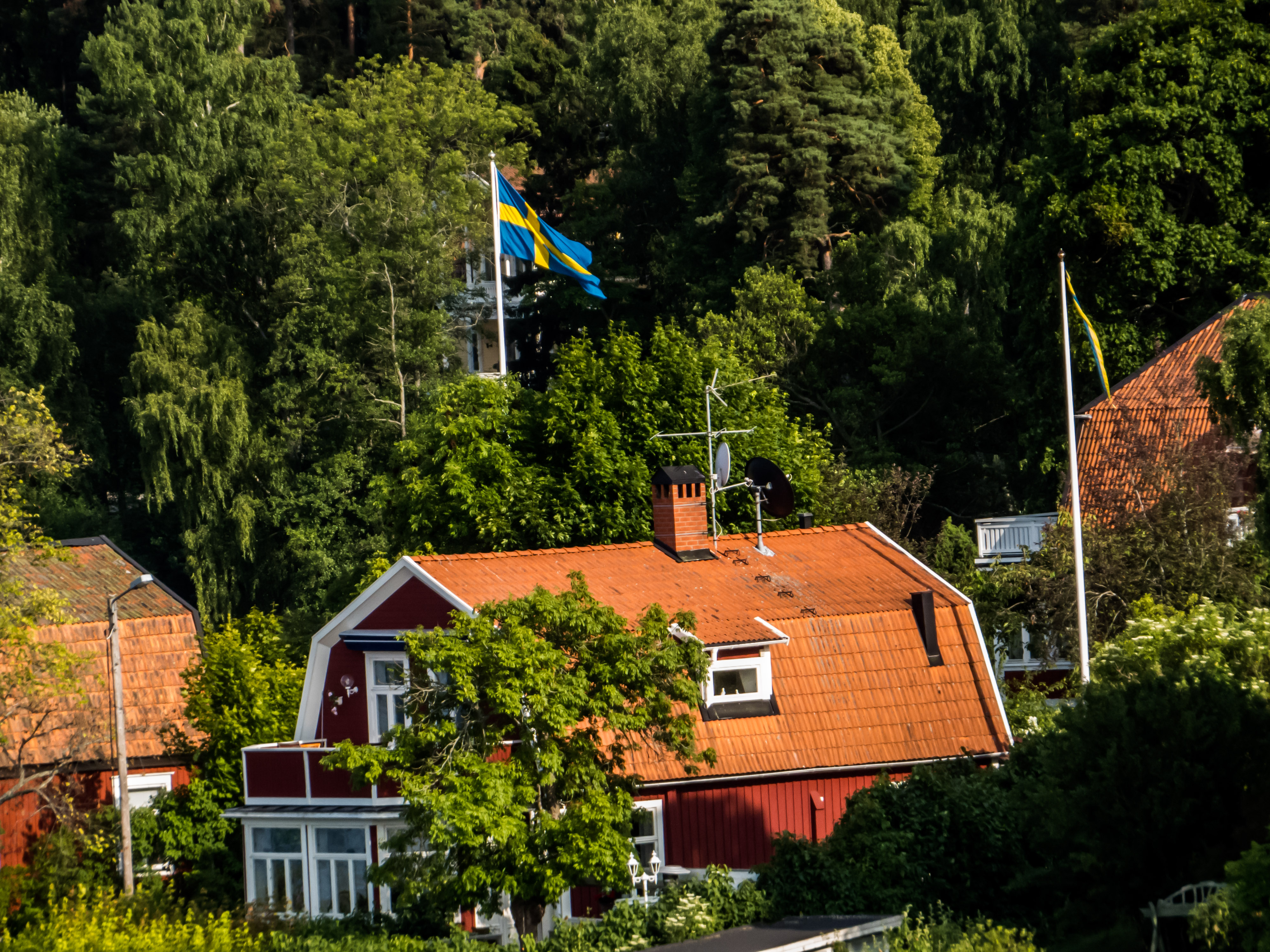 Stockholm archipelago - house on islands photo