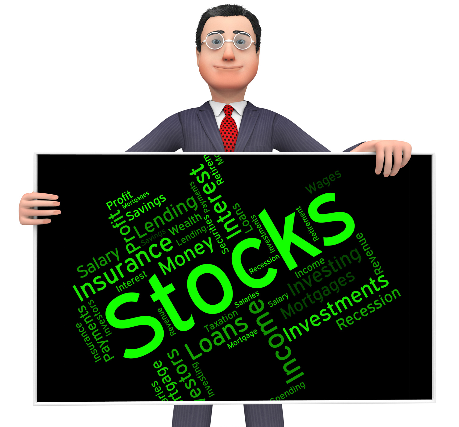 Stocks word means return on investment and growth photo