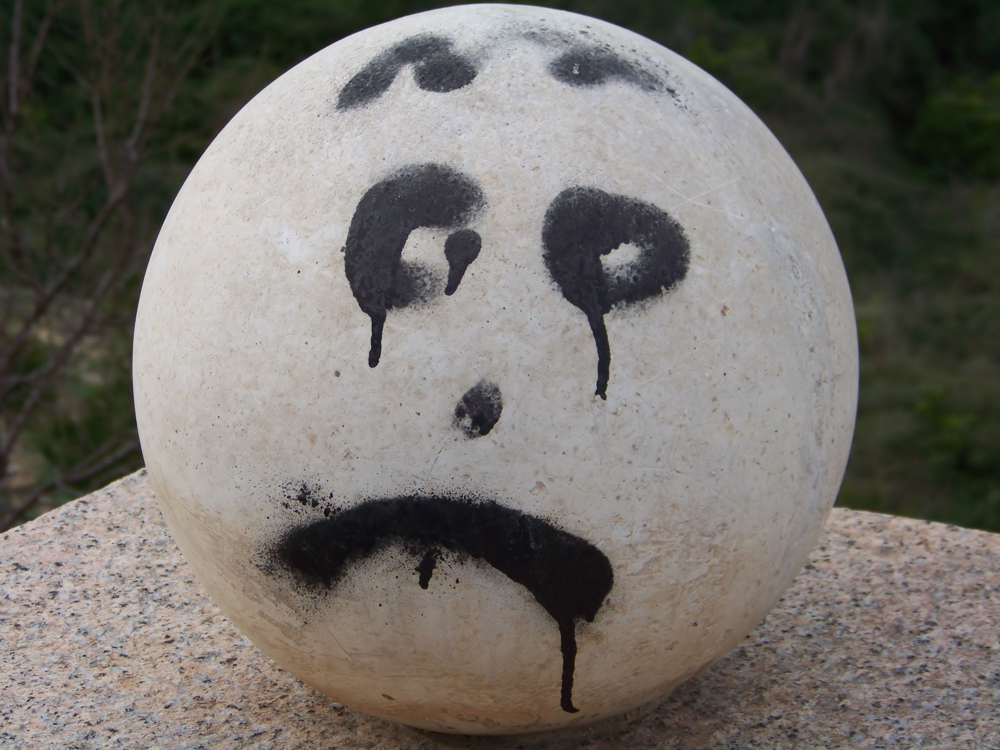Stone cold and unhappy, Ball, Cold, Face, Marble, HQ Photo
