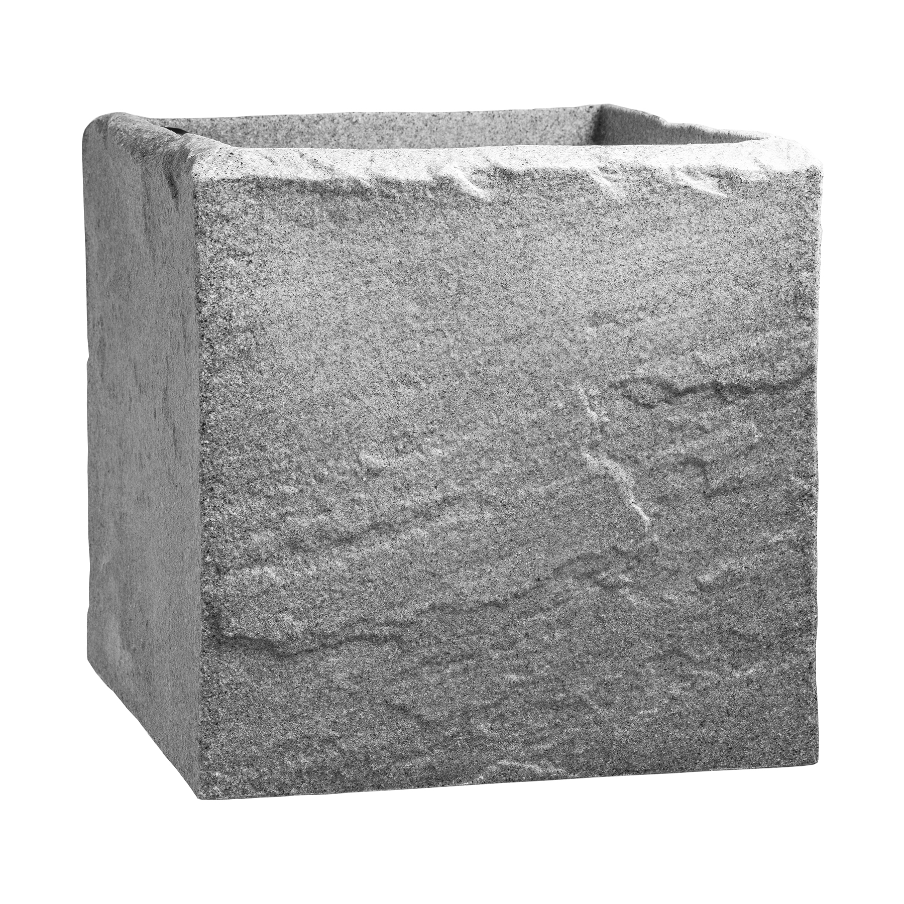 Stone look Cube Planter quality plastic stone effect planters by ...