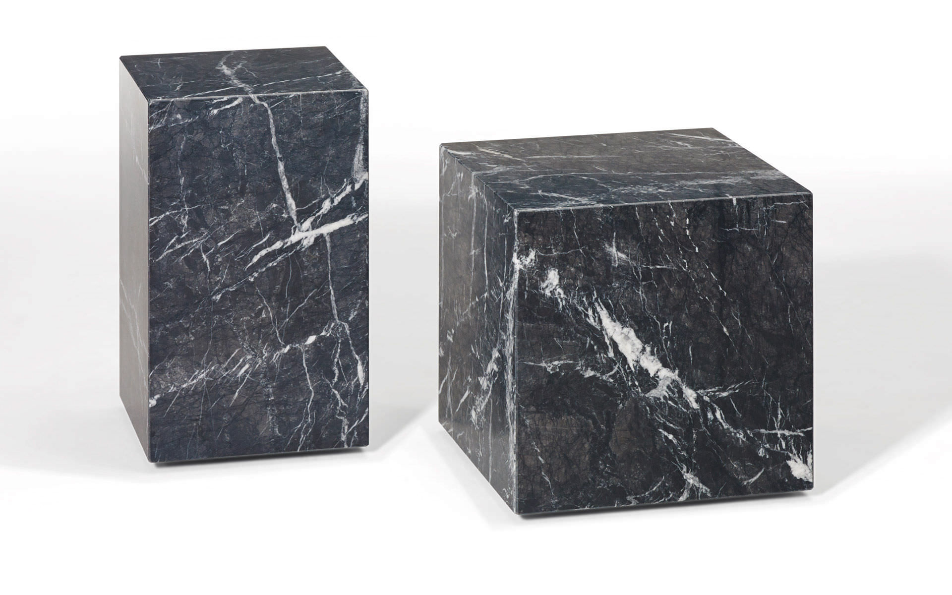Contemporary Side Table Natural Stone Cube Shaped - Marble Cube Side ...