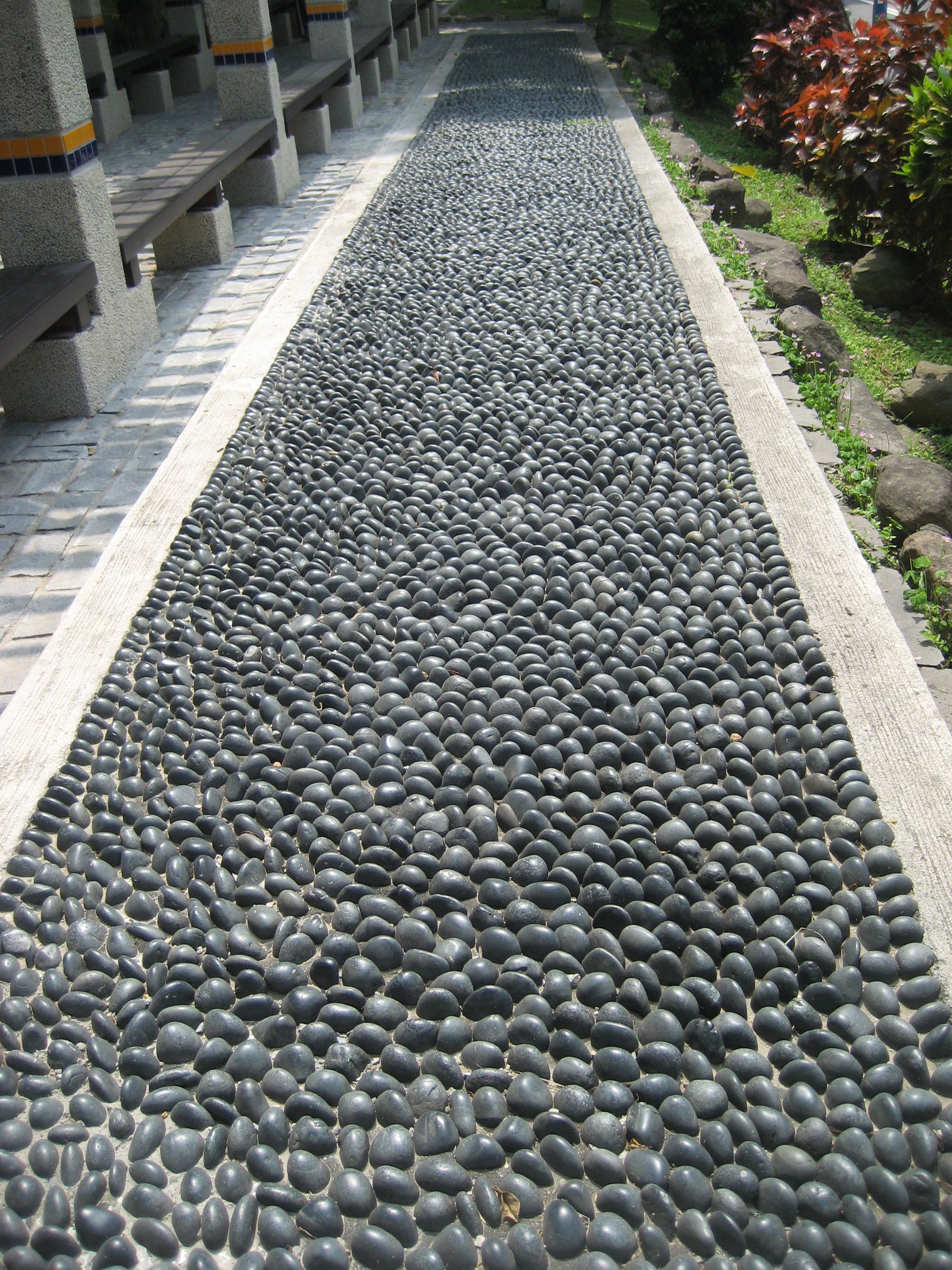 Rock your feet with this stone path created to massage your feet as ...