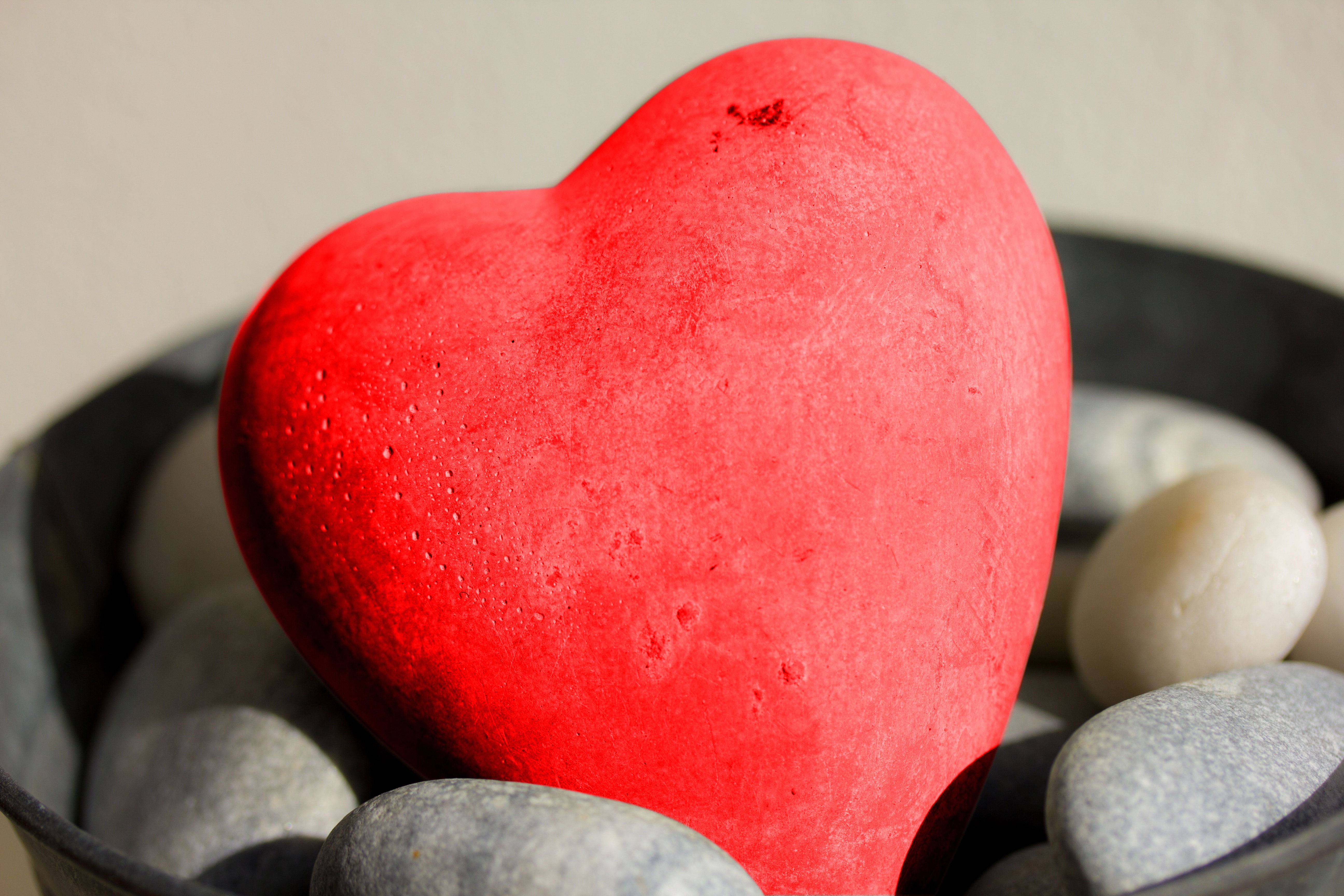 Stone Heart, Heart, Nature, Object, Red, HQ Photo