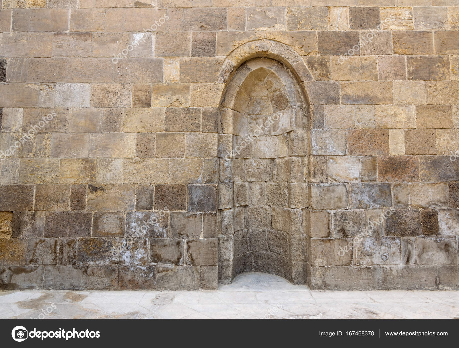 Stone wall with embedded niche — Stock Photo © KhaledElAdawy #167468378