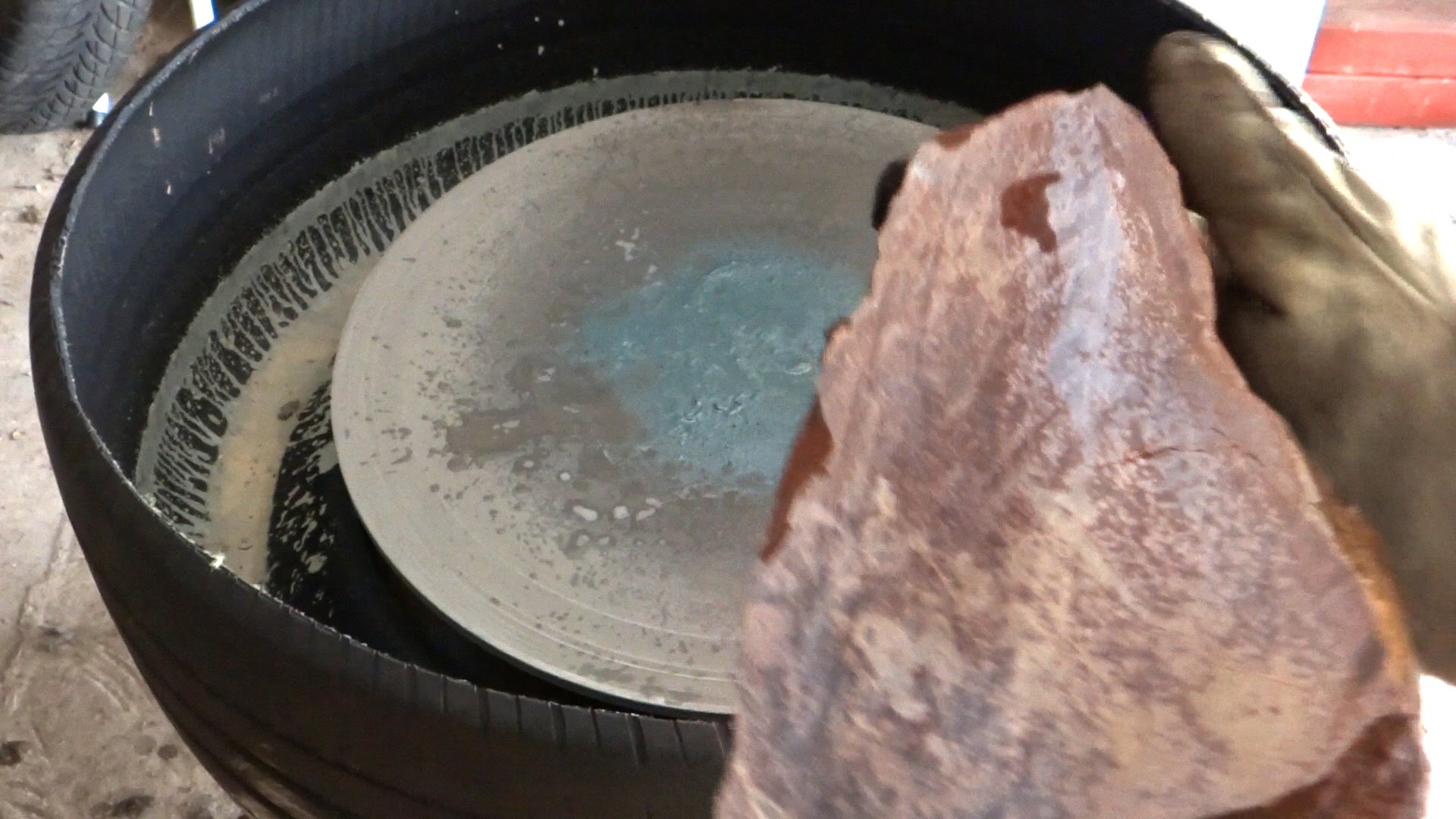 Stone surface grinding and polishing - YouTube