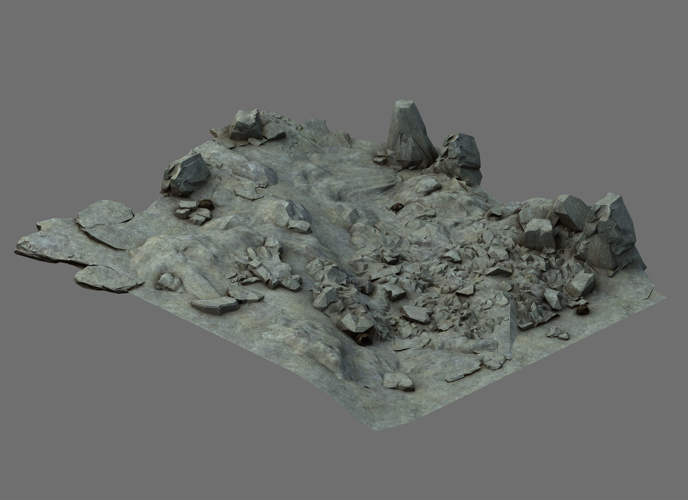 Field - stone surface 3D model | CGTrader