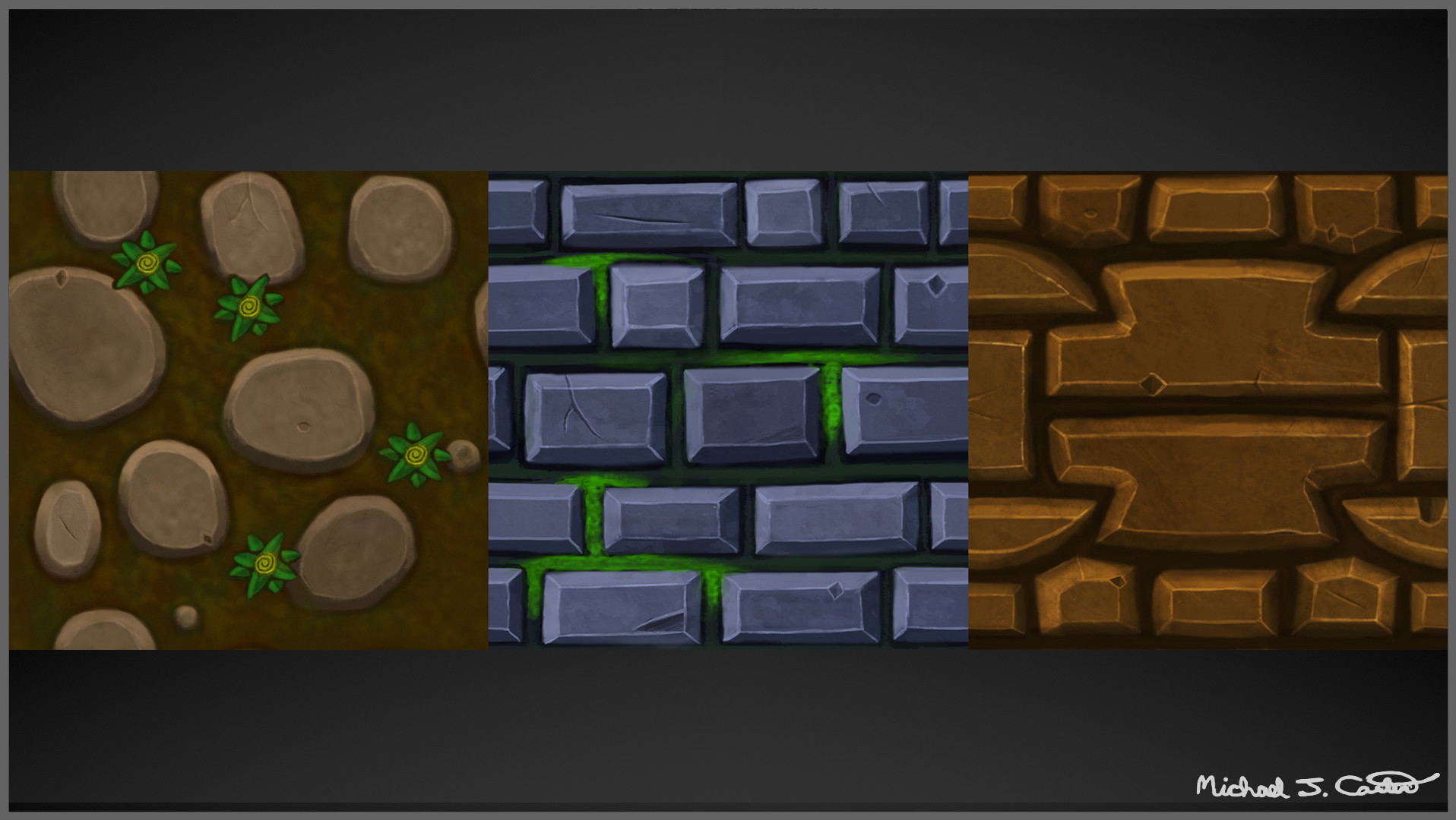 ArtStation - Hand-painted Stylized Tile-able Stone Textures, Michael ...