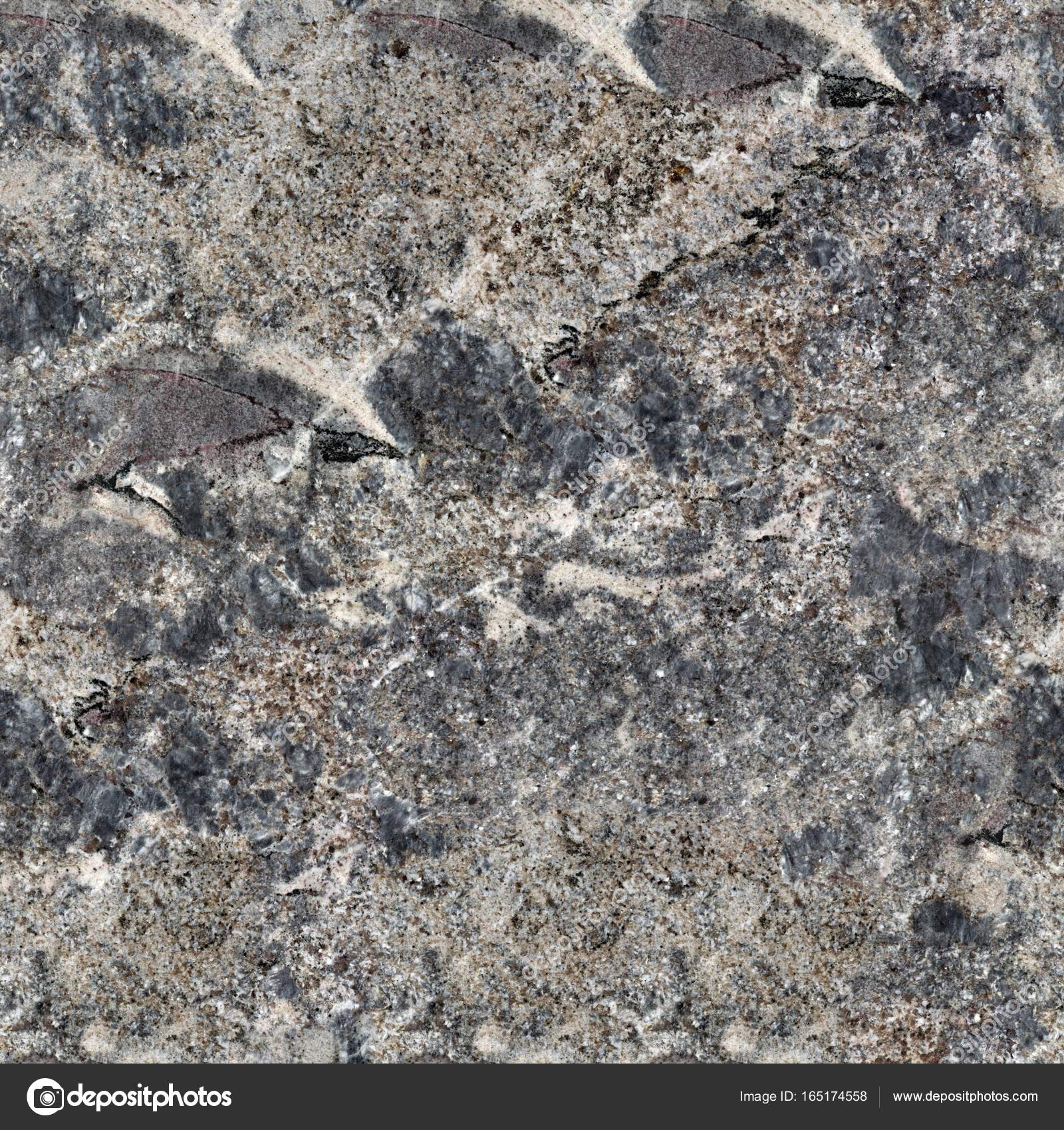 Gray granite stone texture. Seamless square background, tile rea ...