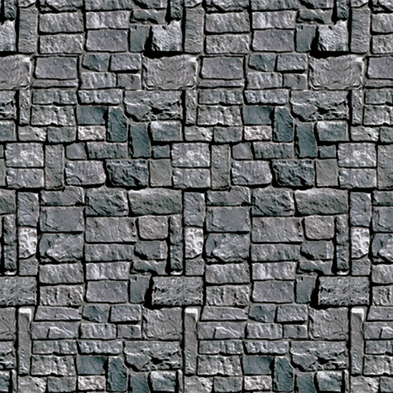 Amazon.com: Beistle Stone Wall Backdrop Party Accessory | 4-Feet by ...