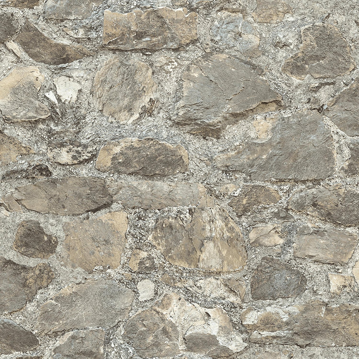 RoomMates RMK9096WP Weathered Stone Peel and Stick Wallpaper Décor ...