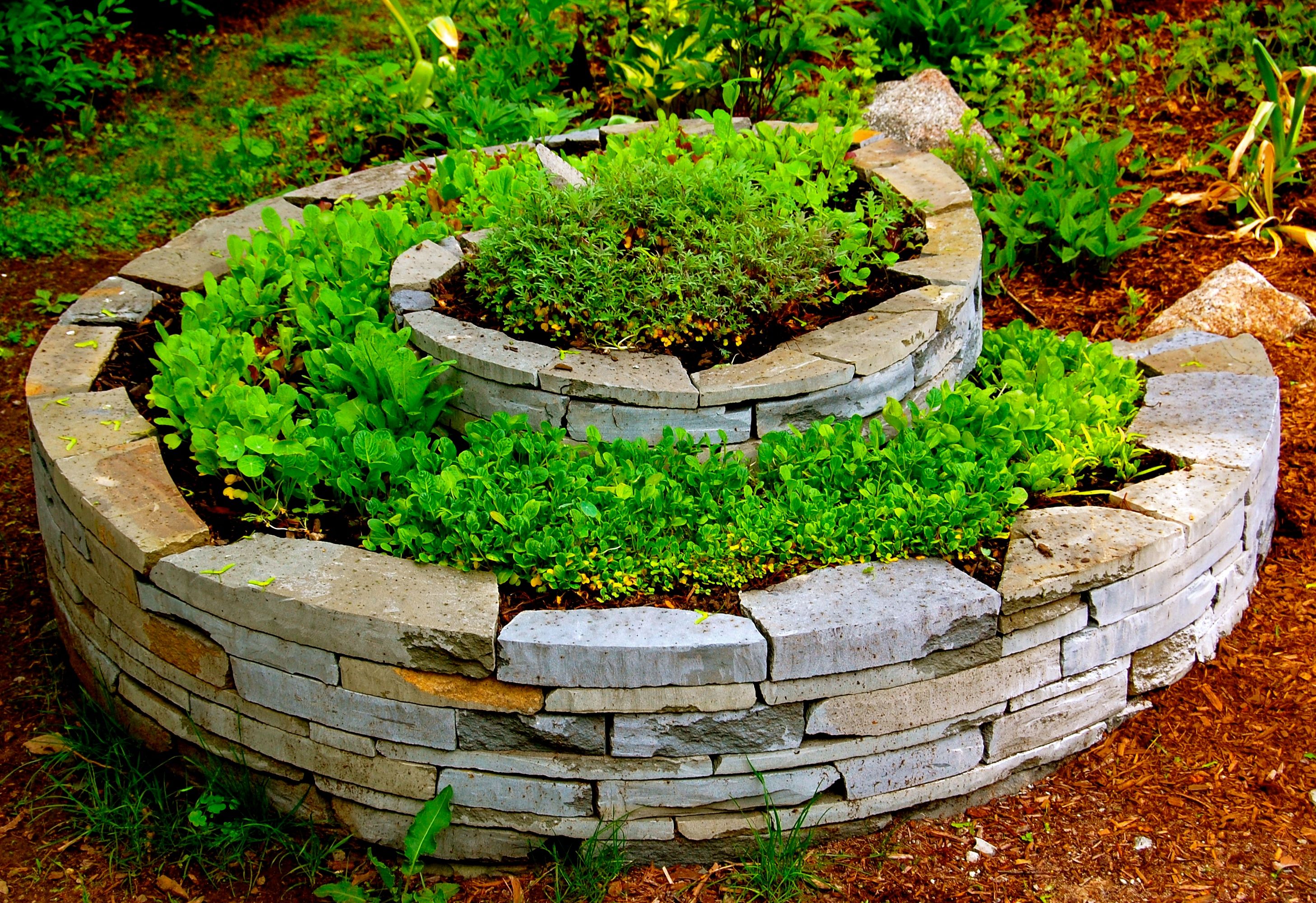 Stone herb spiral sculpture www.homeharvest.biz | HomeHarvest ...