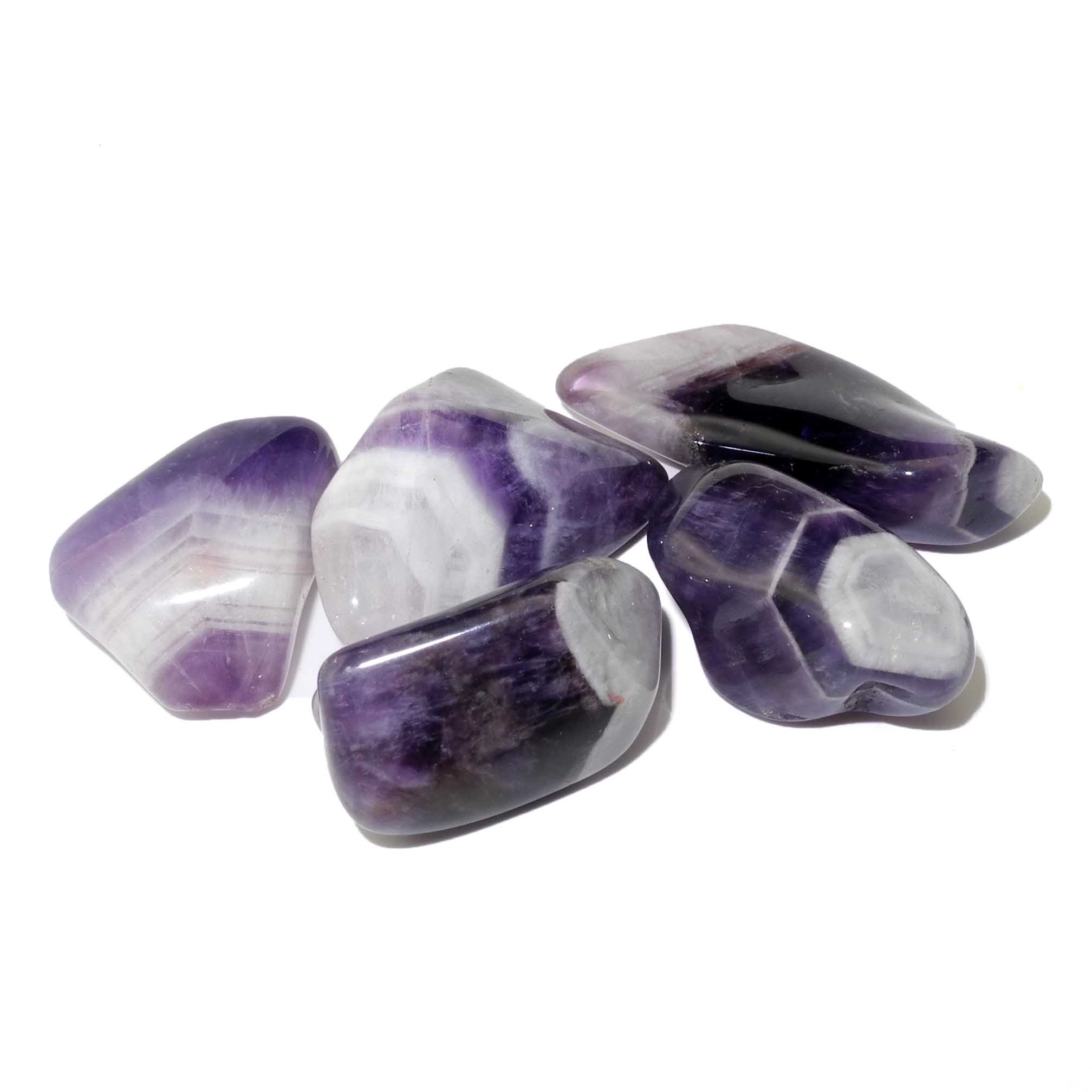 CHEVRON AMETHYST TUMBLED STONE – Buy Healing Crystals and Learn ...