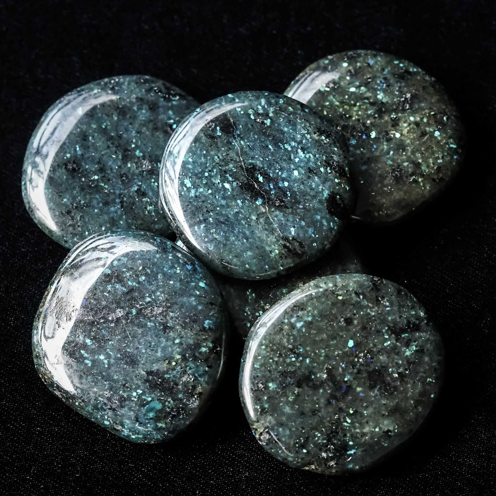 Galaxite Palm Stones for astral travel and auric cleansing
