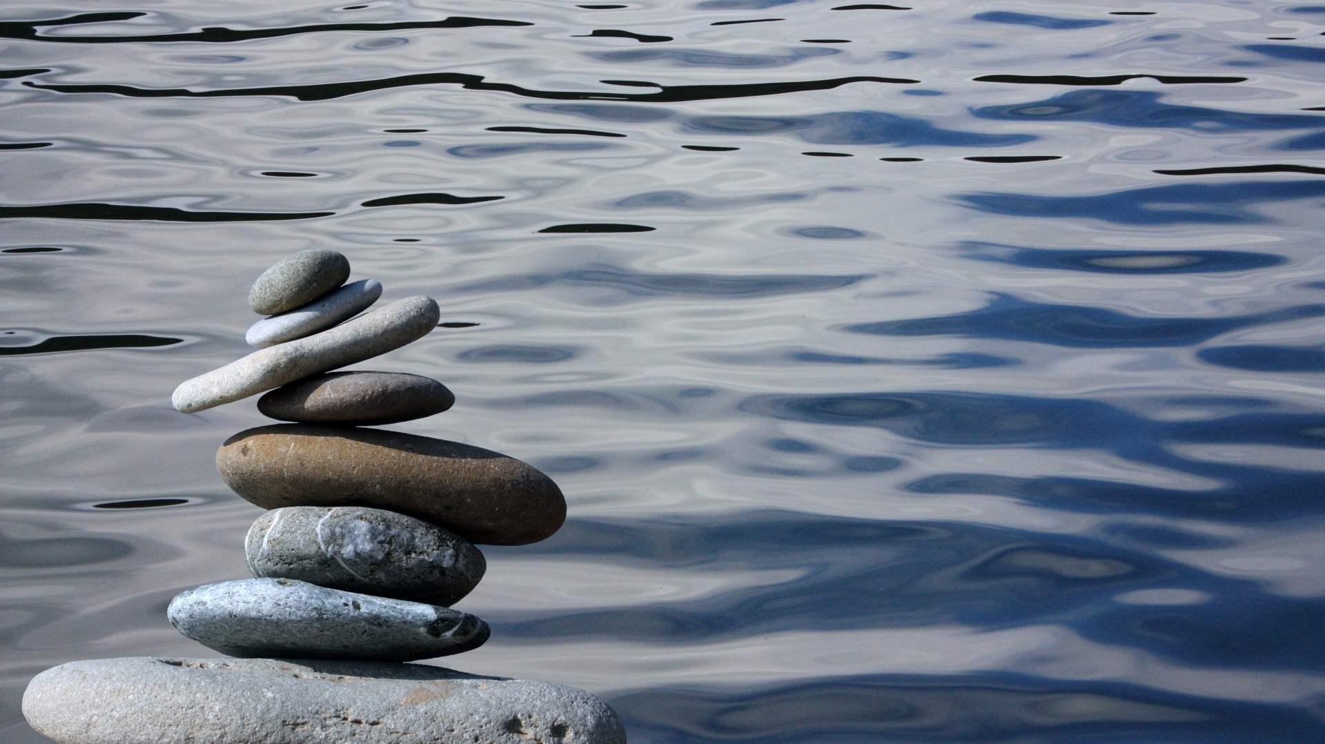 Zen Stones By Water Free Stock Photo - Public Domain Pictures