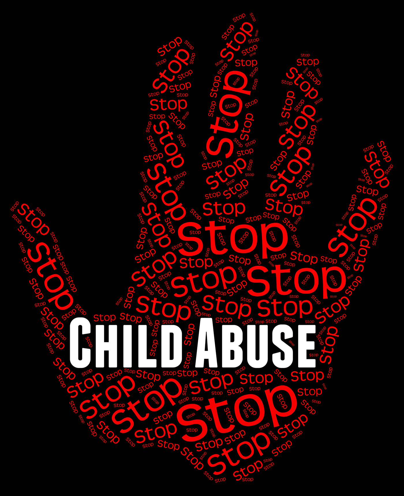 Stop child abuse represents no childhood and mistreat photo