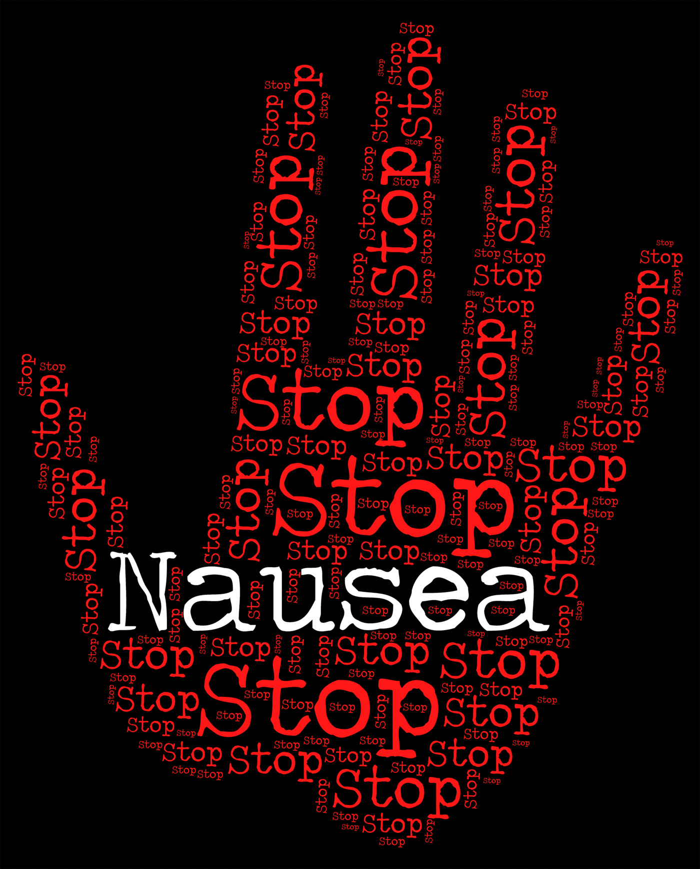 Stop nausea means travel sickness and no photo