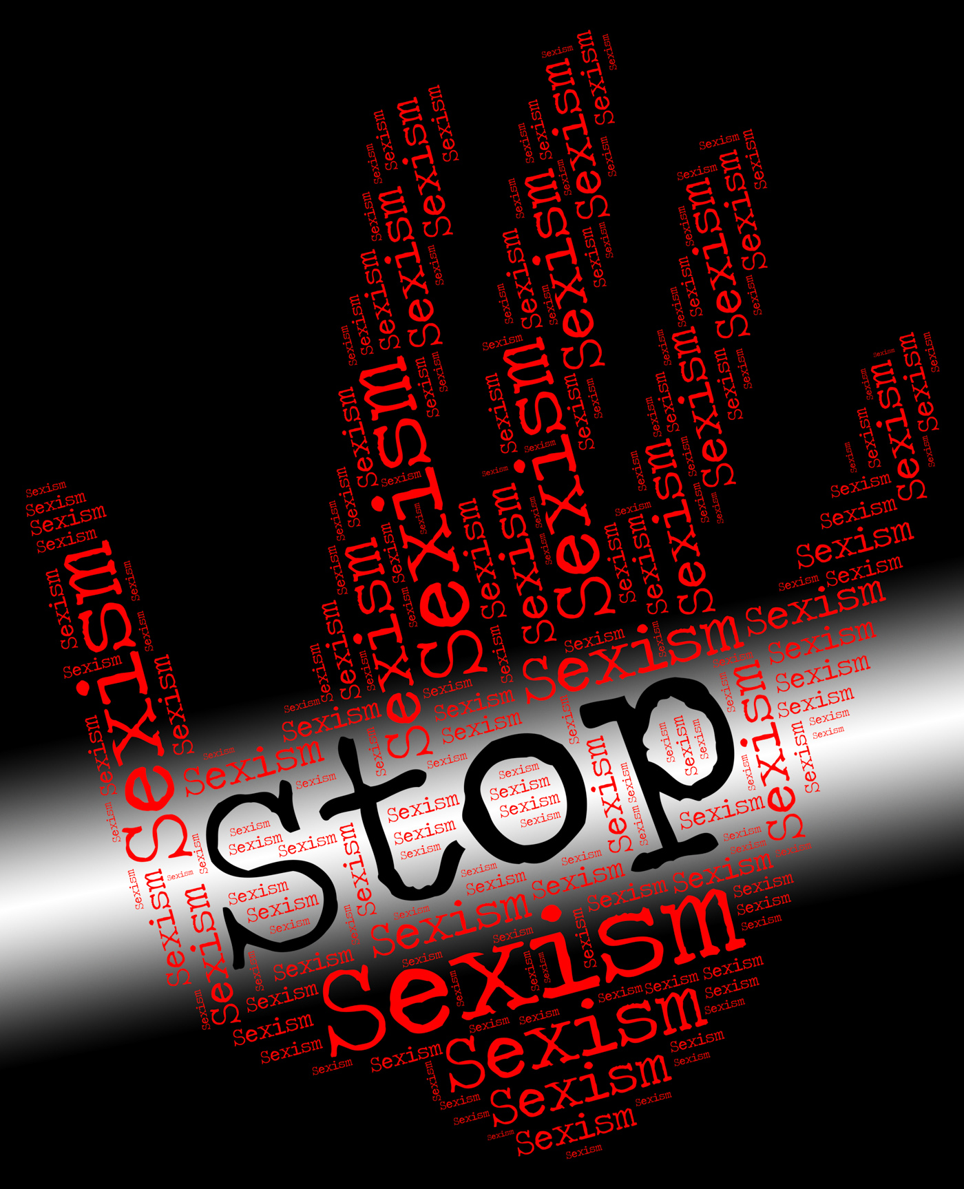 Stop sexism represents gender prejudice and control photo
