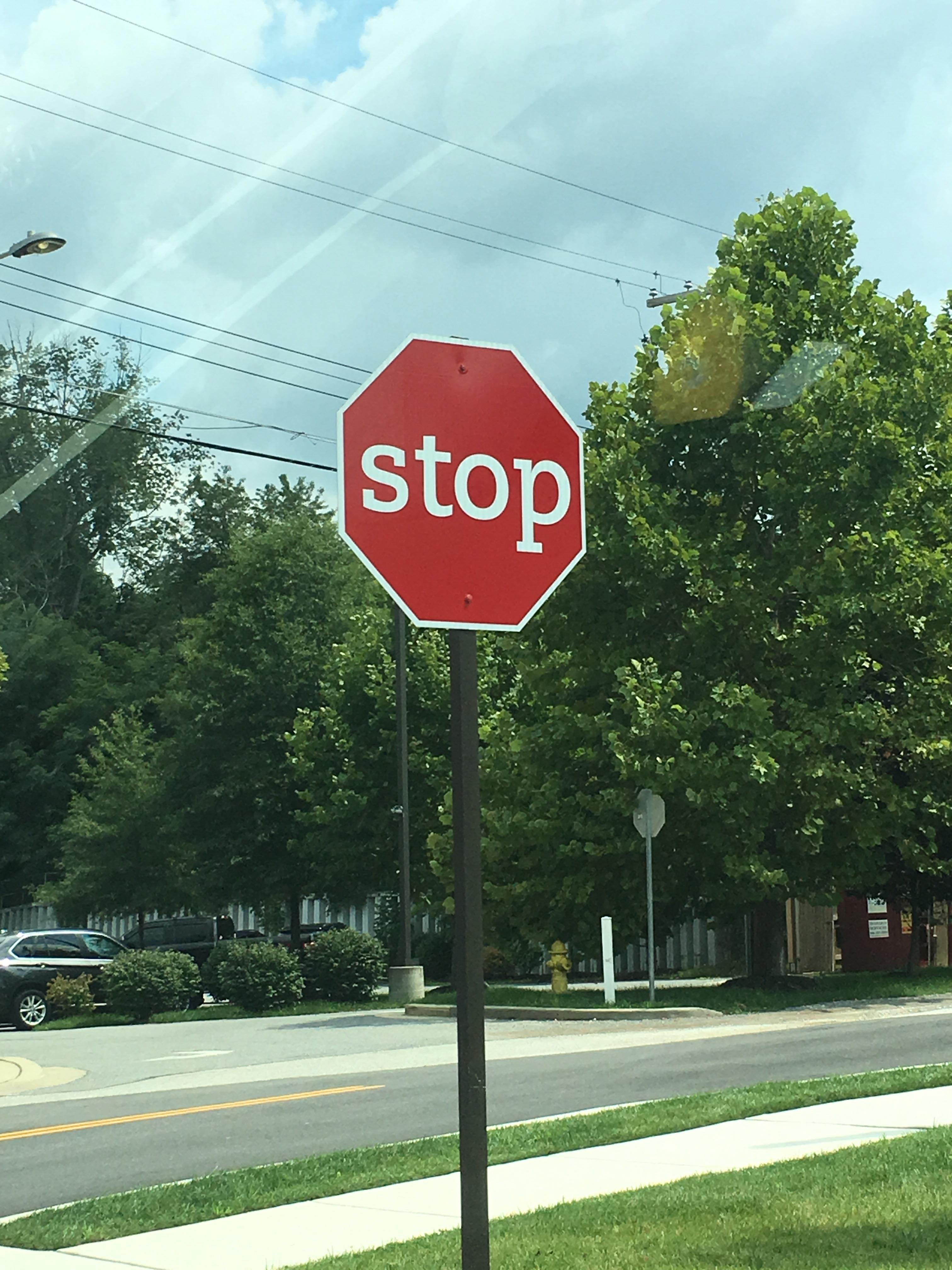 This lowercase Stop sign : mildlyinteresting