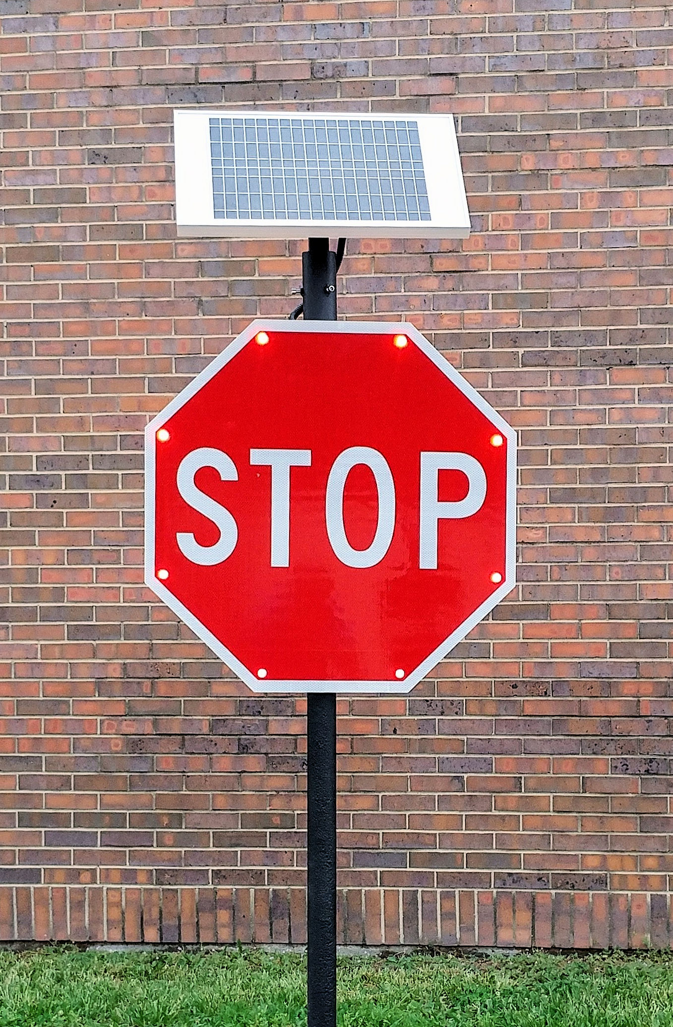 Solar powered LED Stop Sign