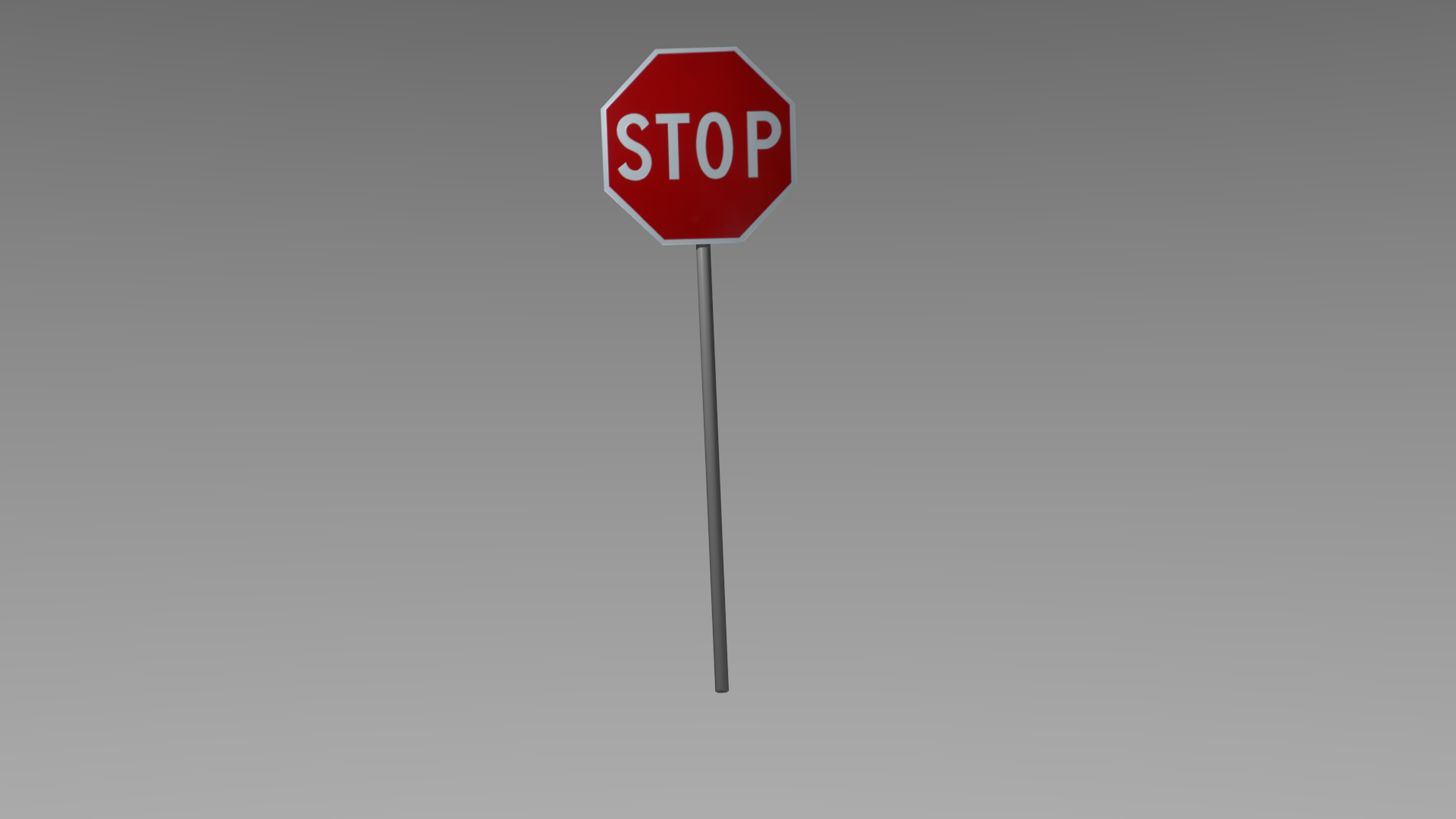 3D model realtime Stop sign | CGTrader