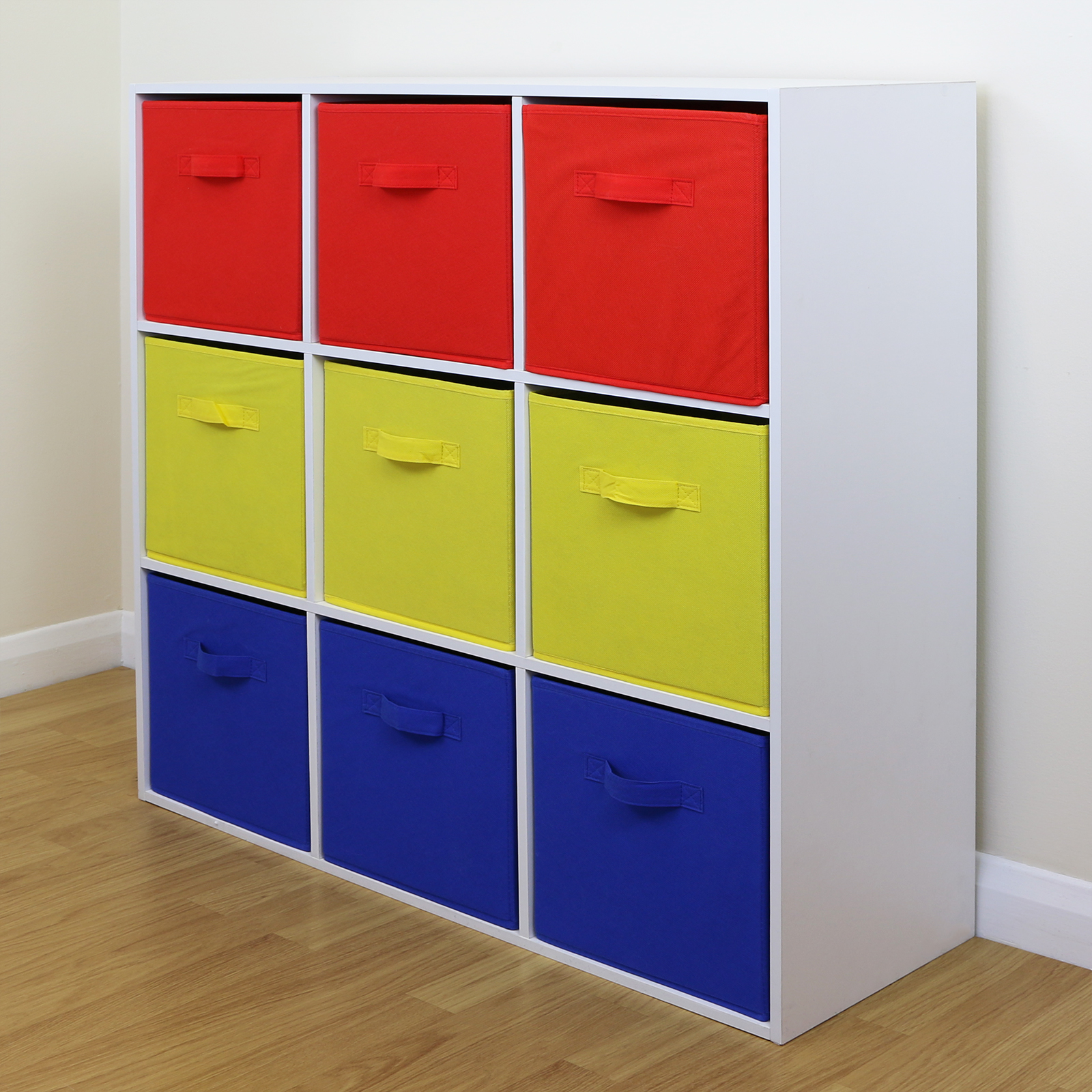 9 Cube Kids Red Yellow & Blue Toy/Games Storage Unit Girls/Boys ...