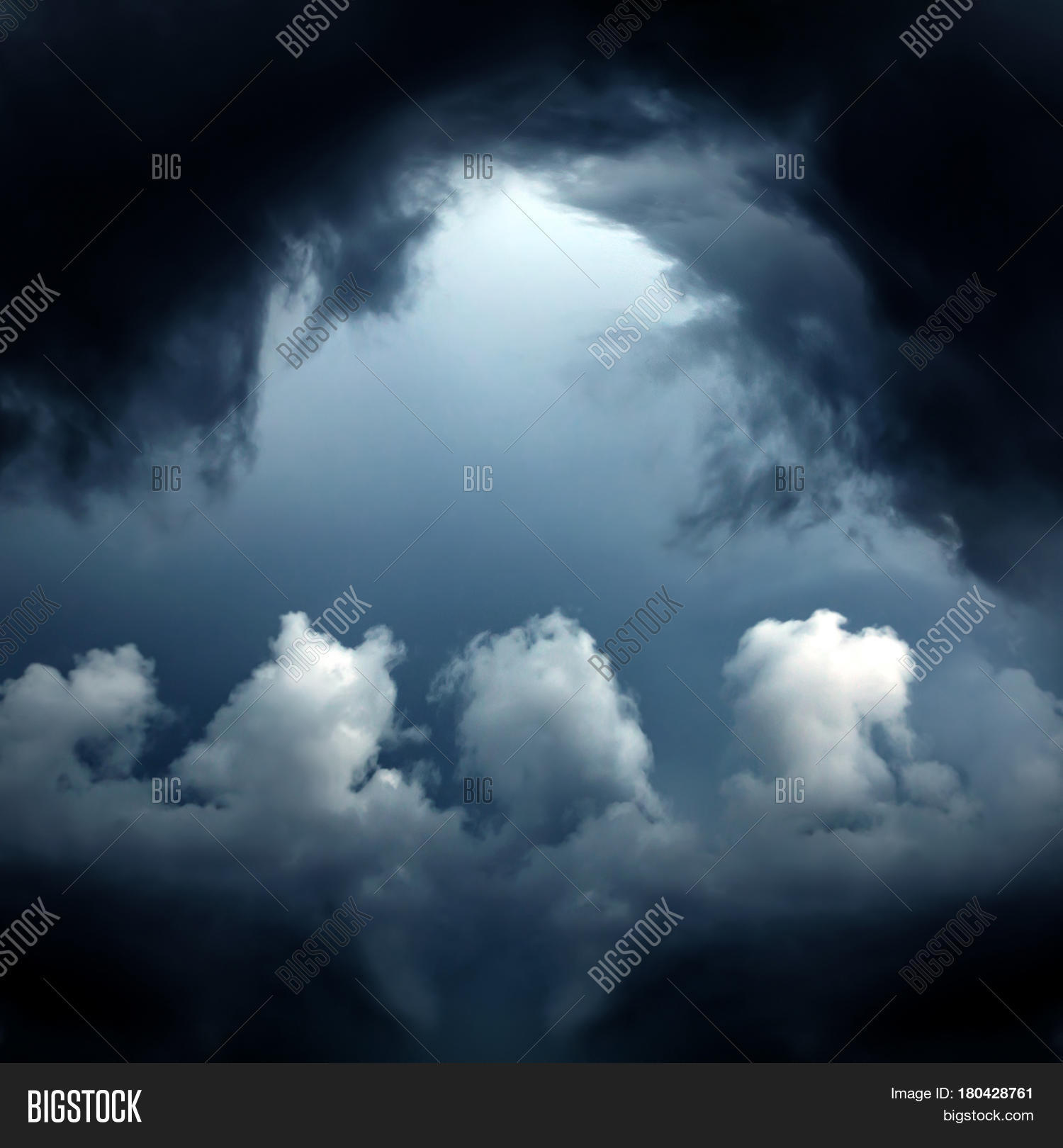 Hole Sky Dark Storm Clouds Image & Photo | Bigstock