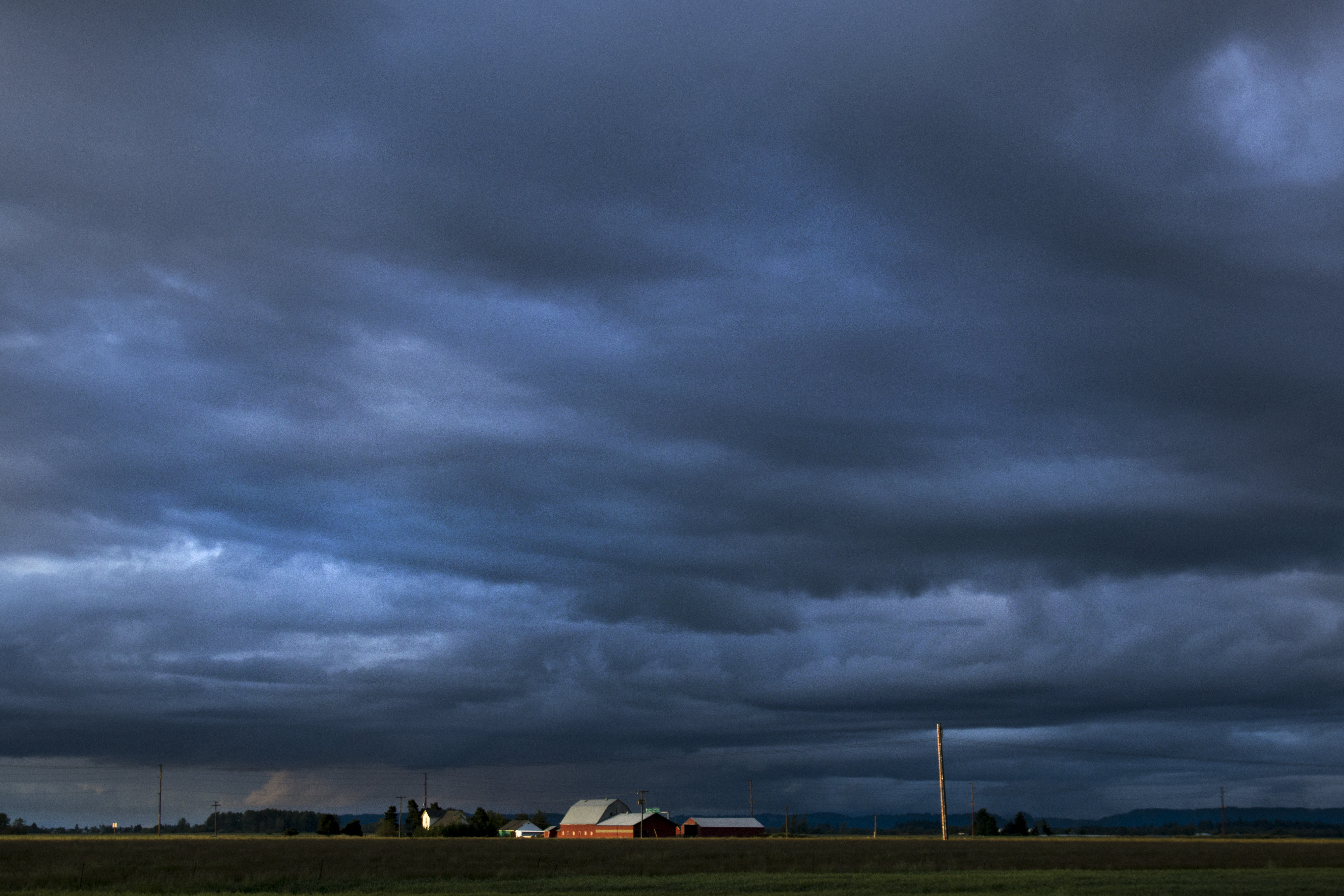 Storm over Willamette Valley Farm, Oregon, Clouds, Oregon, Sky, Storm, HQ Photo