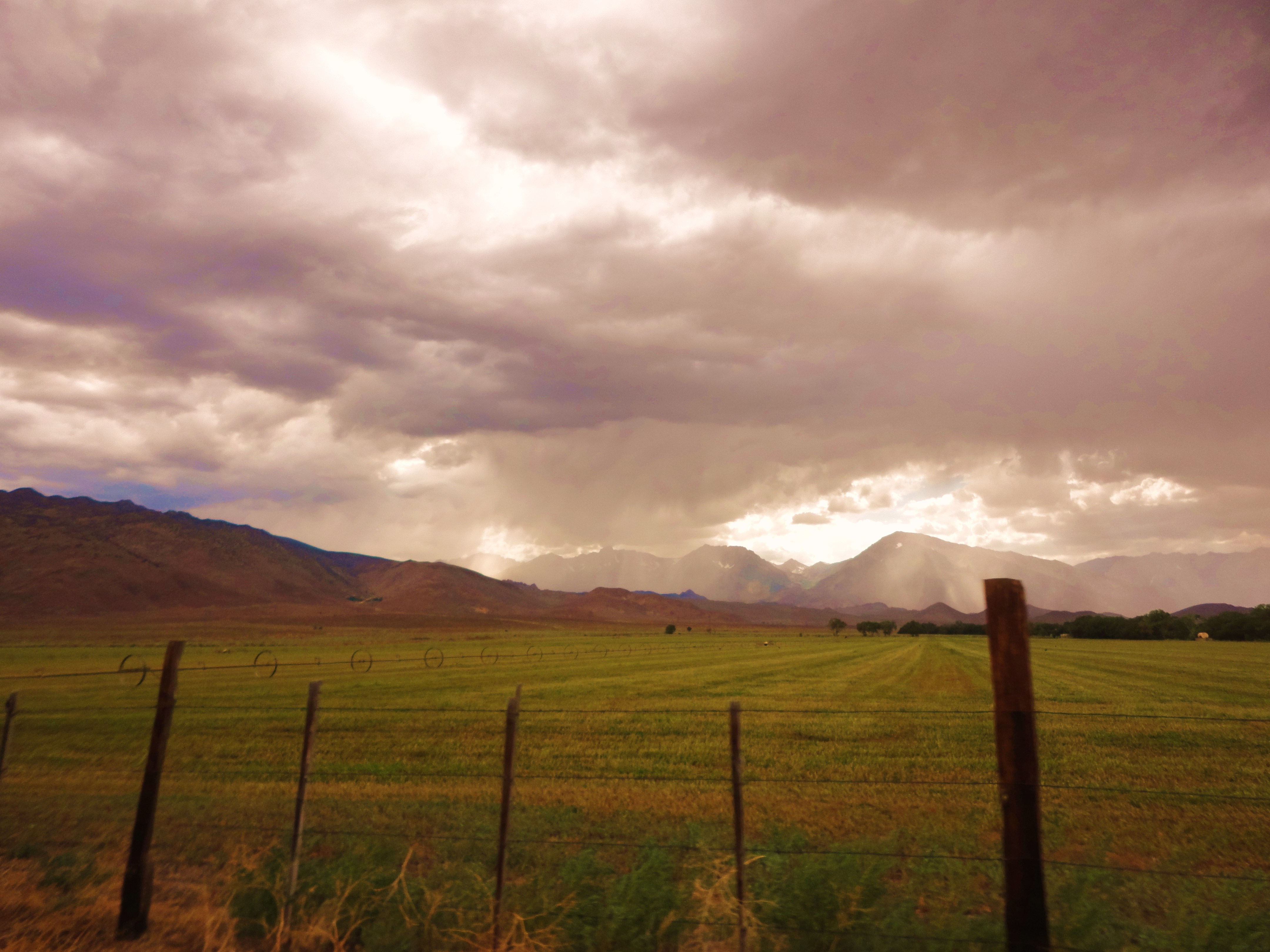 Stormy Owens Valley (2), Cloud, Field, Landscape, Mountain, HQ Photo